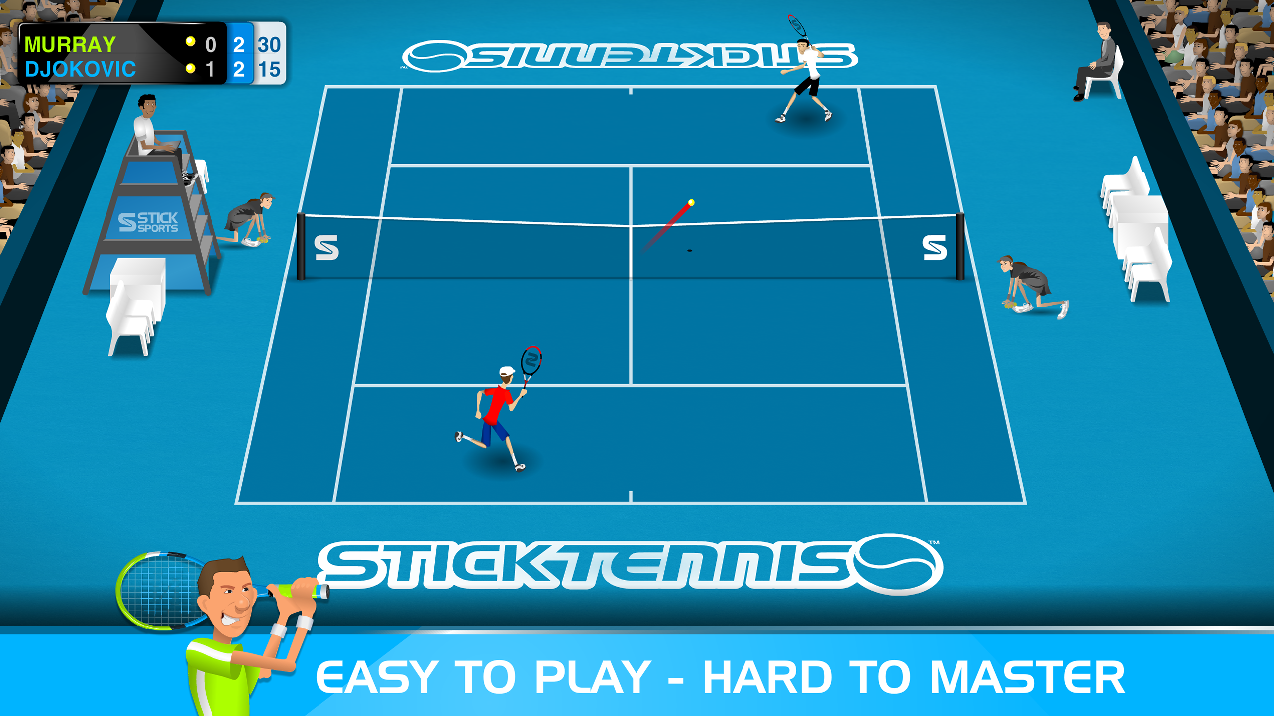 اسکرین شات 1 بازی Stick Tennis
