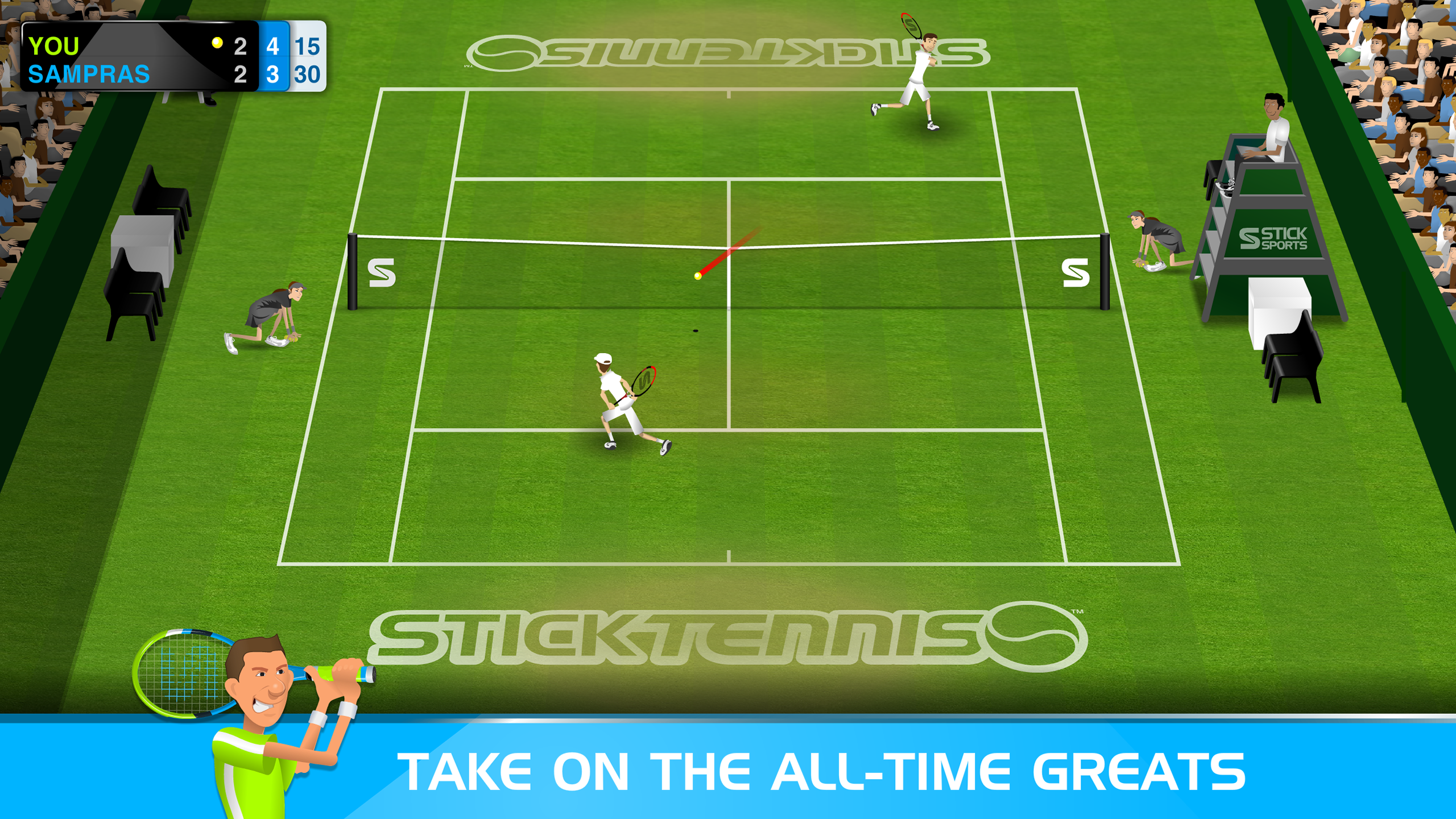 اسکرین شات 2 بازی Stick Tennis