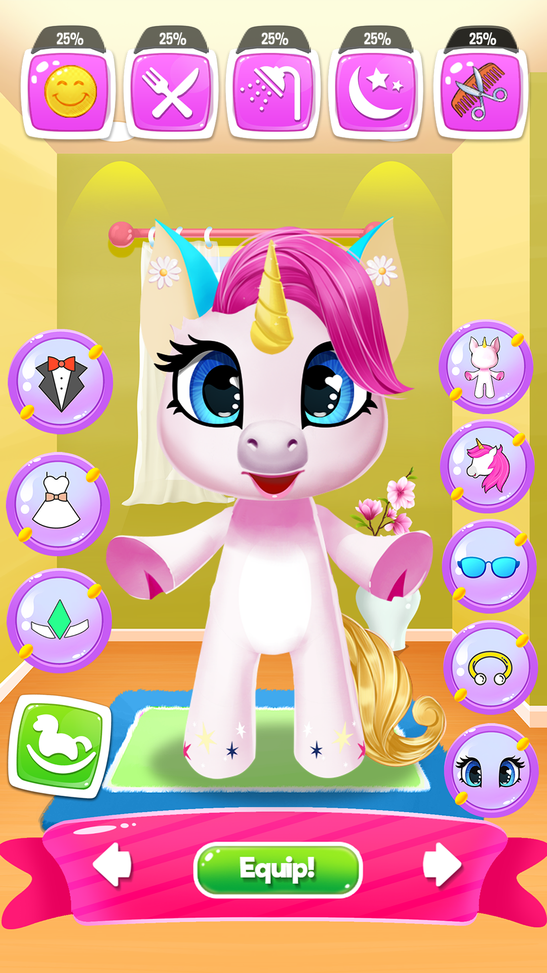 اسکرین شات 1 برنامه My Little Unicorn: Virtual Pet
