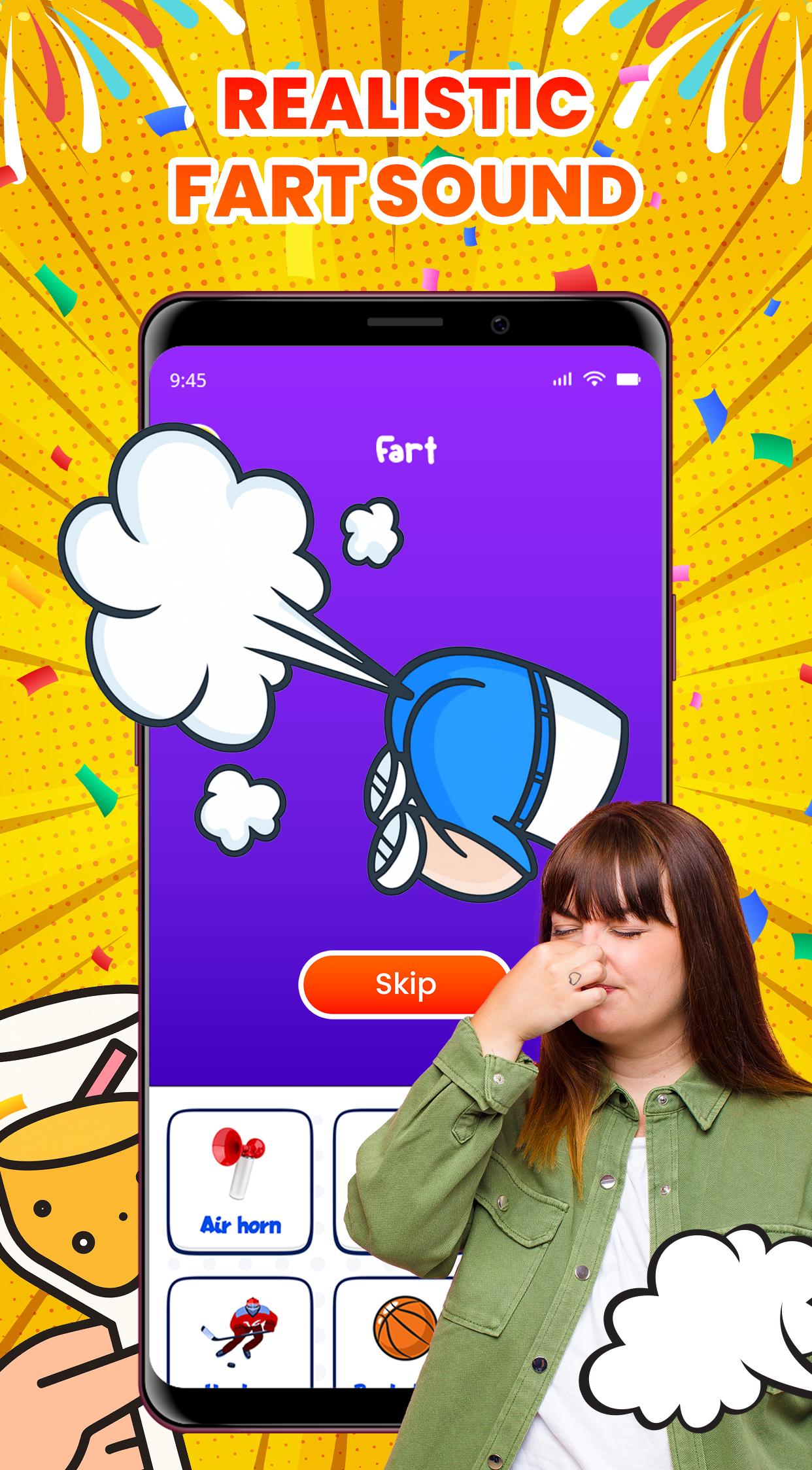 اسکرین شات 2 برنامه Air Horn Fart Prank Sounds