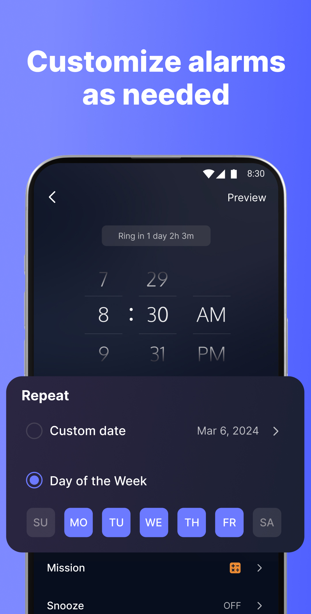 اسکرین شات 4 برنامه Alarm Clock: Alarm App & Sleep
