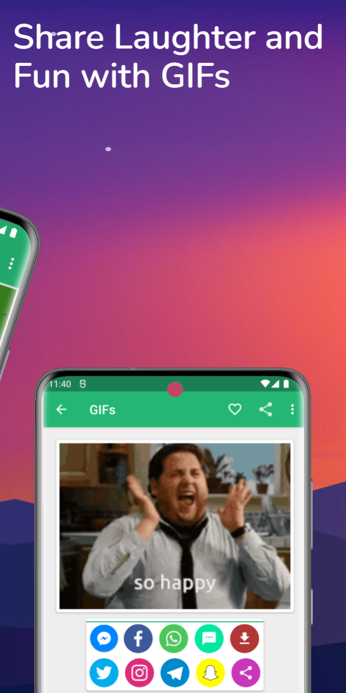 اسکرین شات 2 برنامه Fun GIFs, Sticker, Clip & Meme