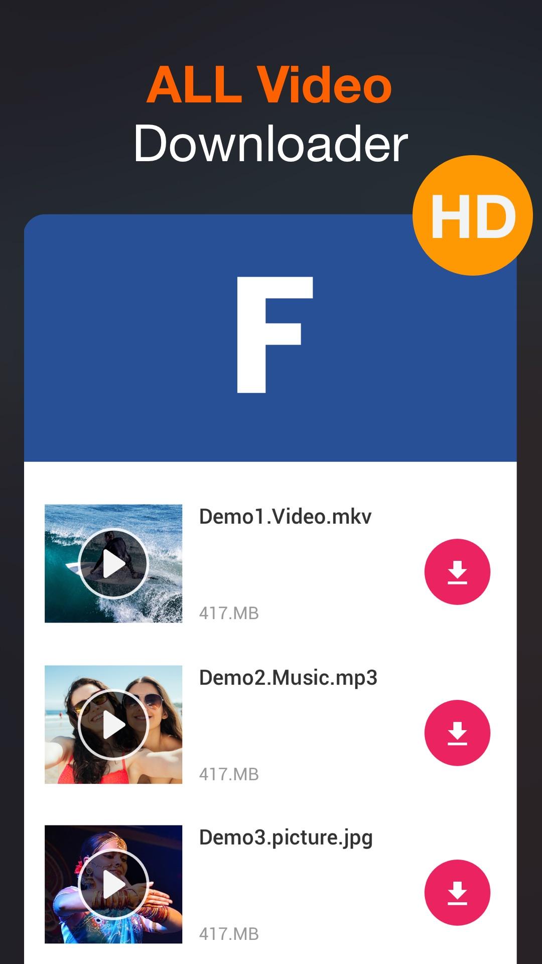 اسکرین شات 1 برنامه All Video Downloader