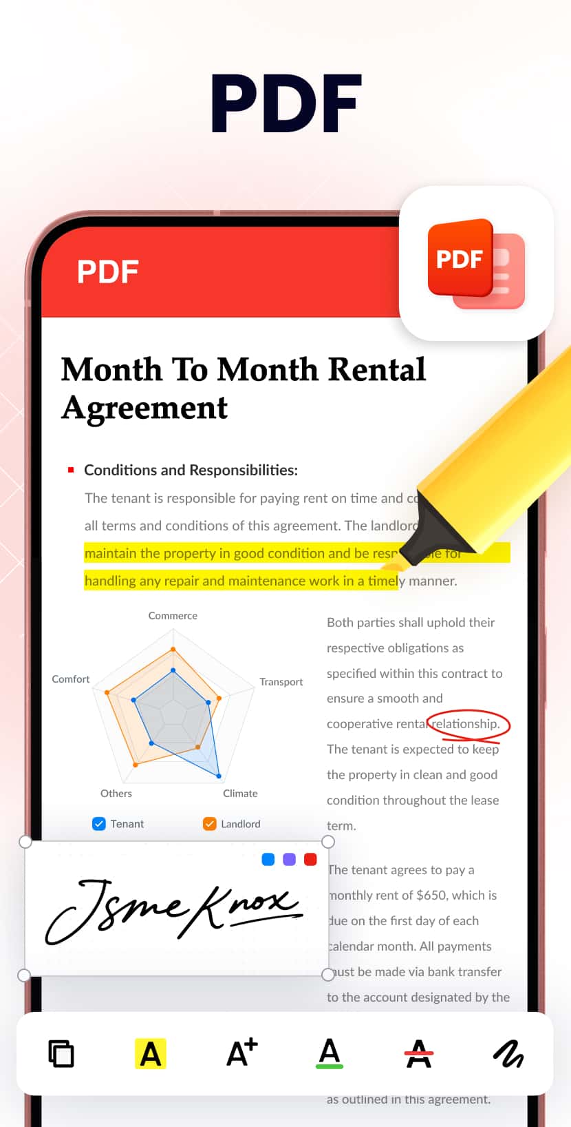 اسکرین شات 2 برنامه Document Reader - PDF Editor