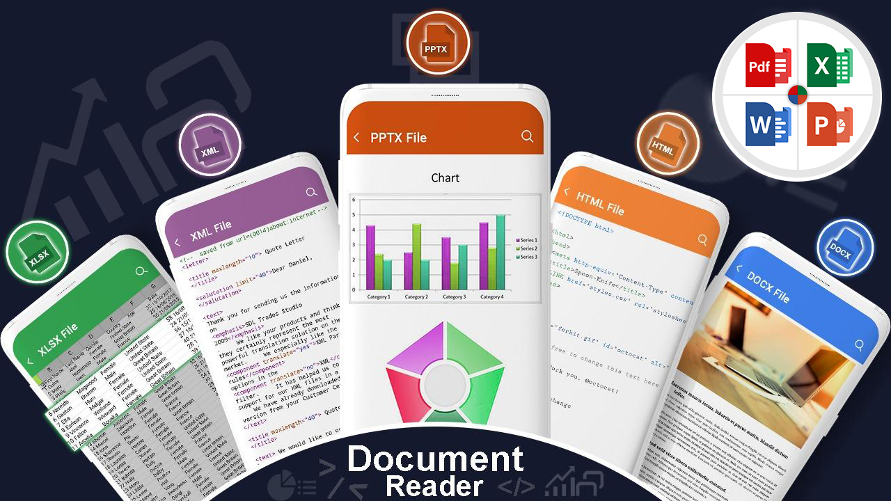 اسکرین شات 1 برنامه All Documents Reader PDF Xlsx