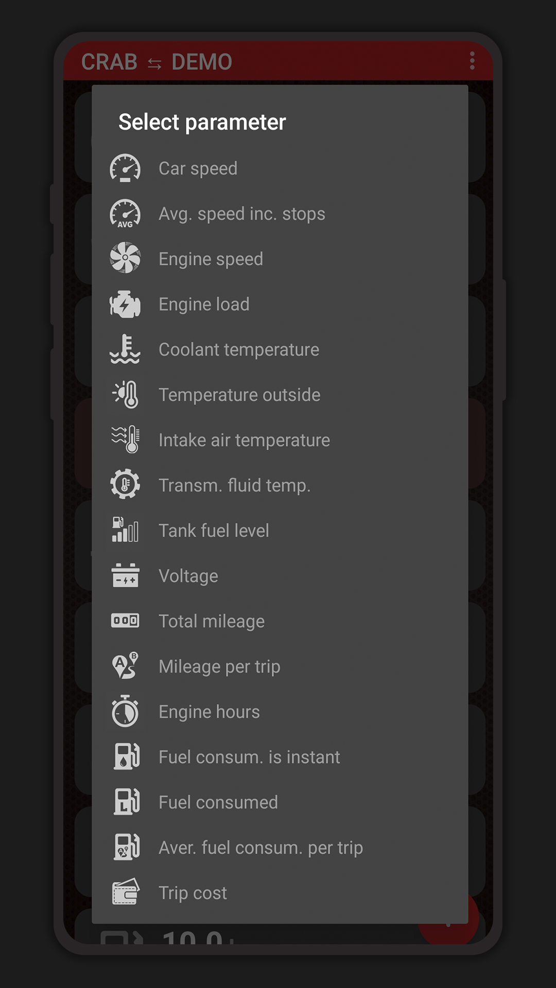 اسکرین شات 4 برنامه CRAB Car Scanner