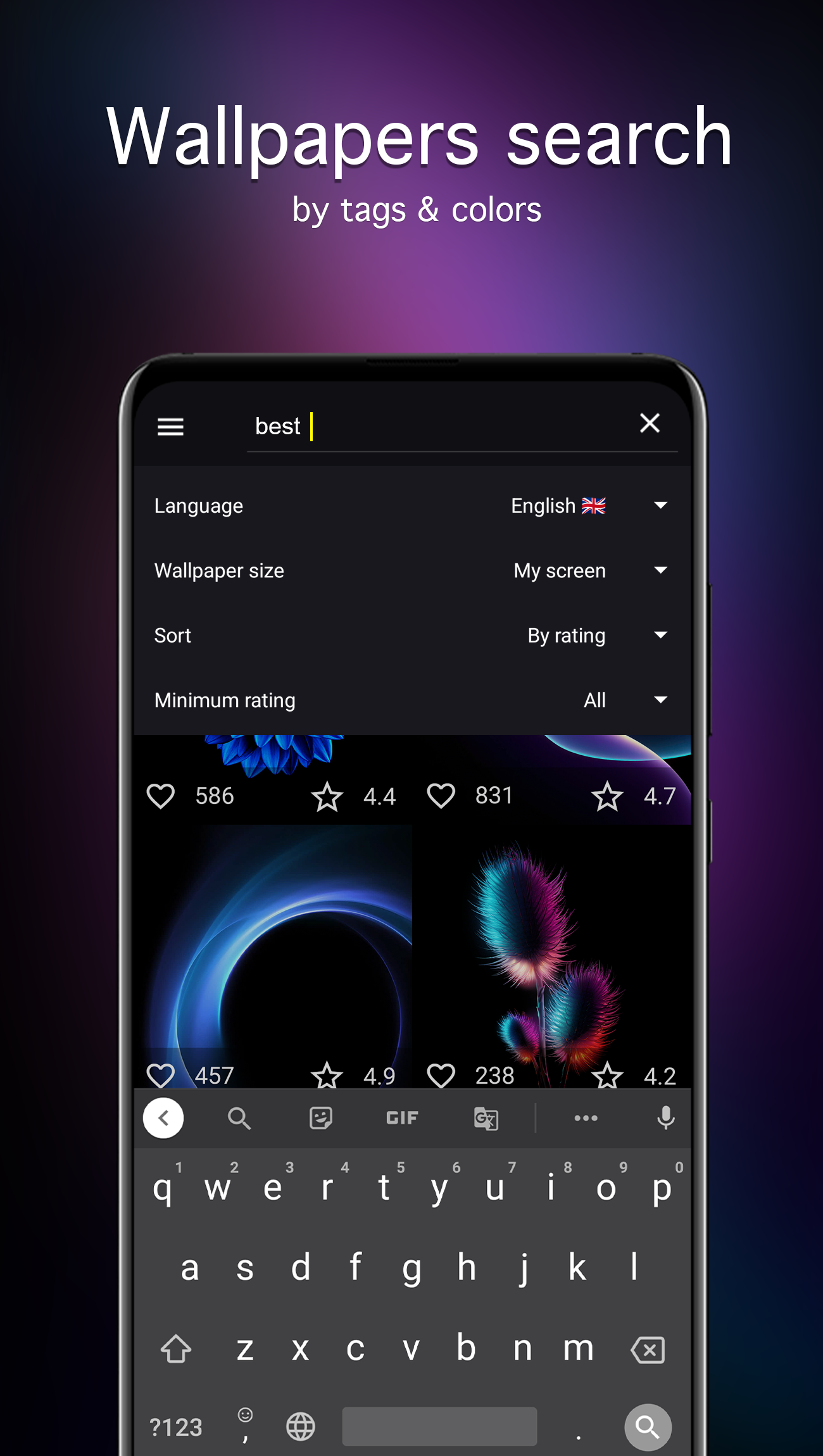 اسکرین شات 3 برنامه AMOLED Wallpapers 4K