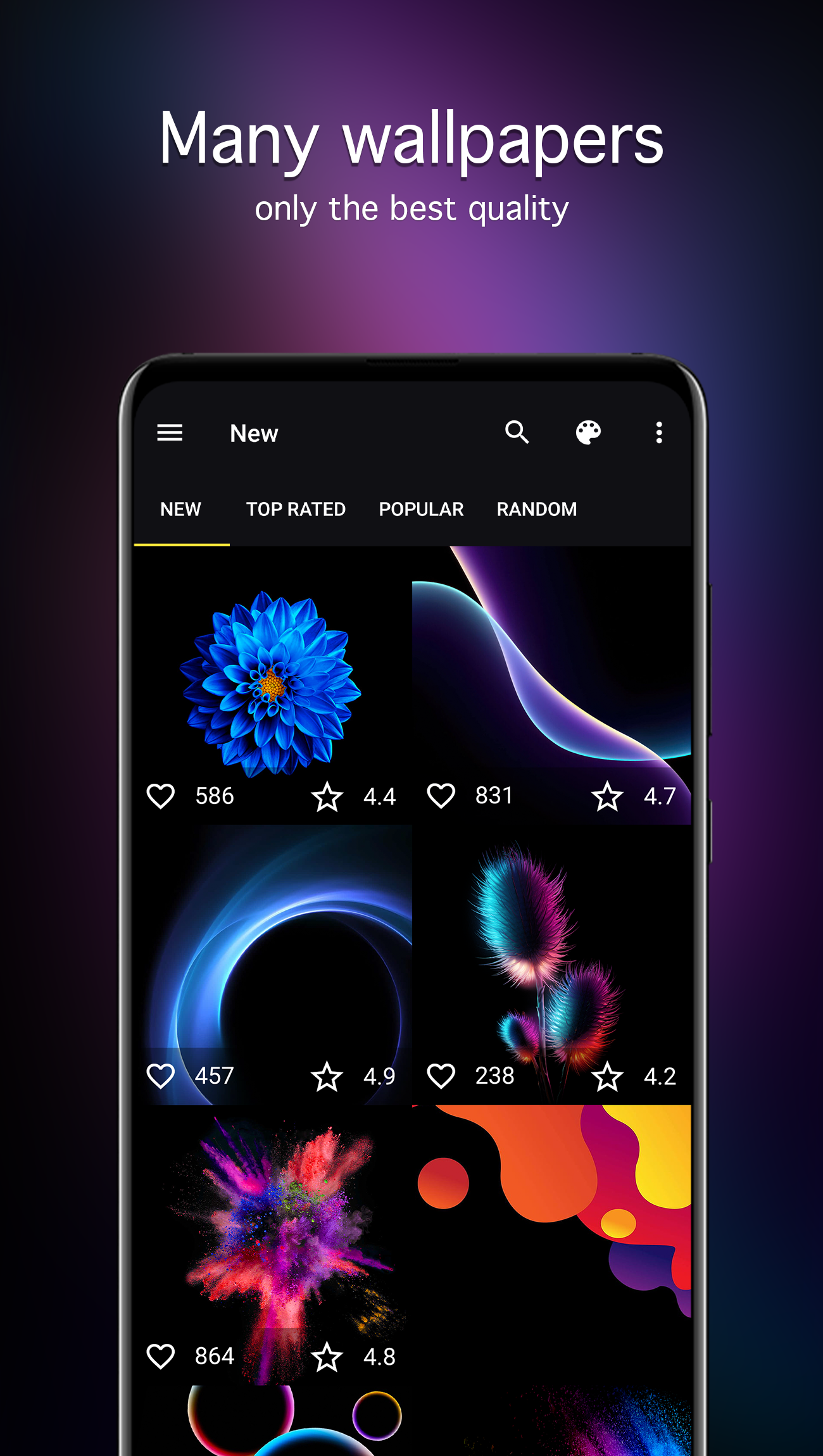 اسکرین شات 2 برنامه AMOLED Wallpapers 4K