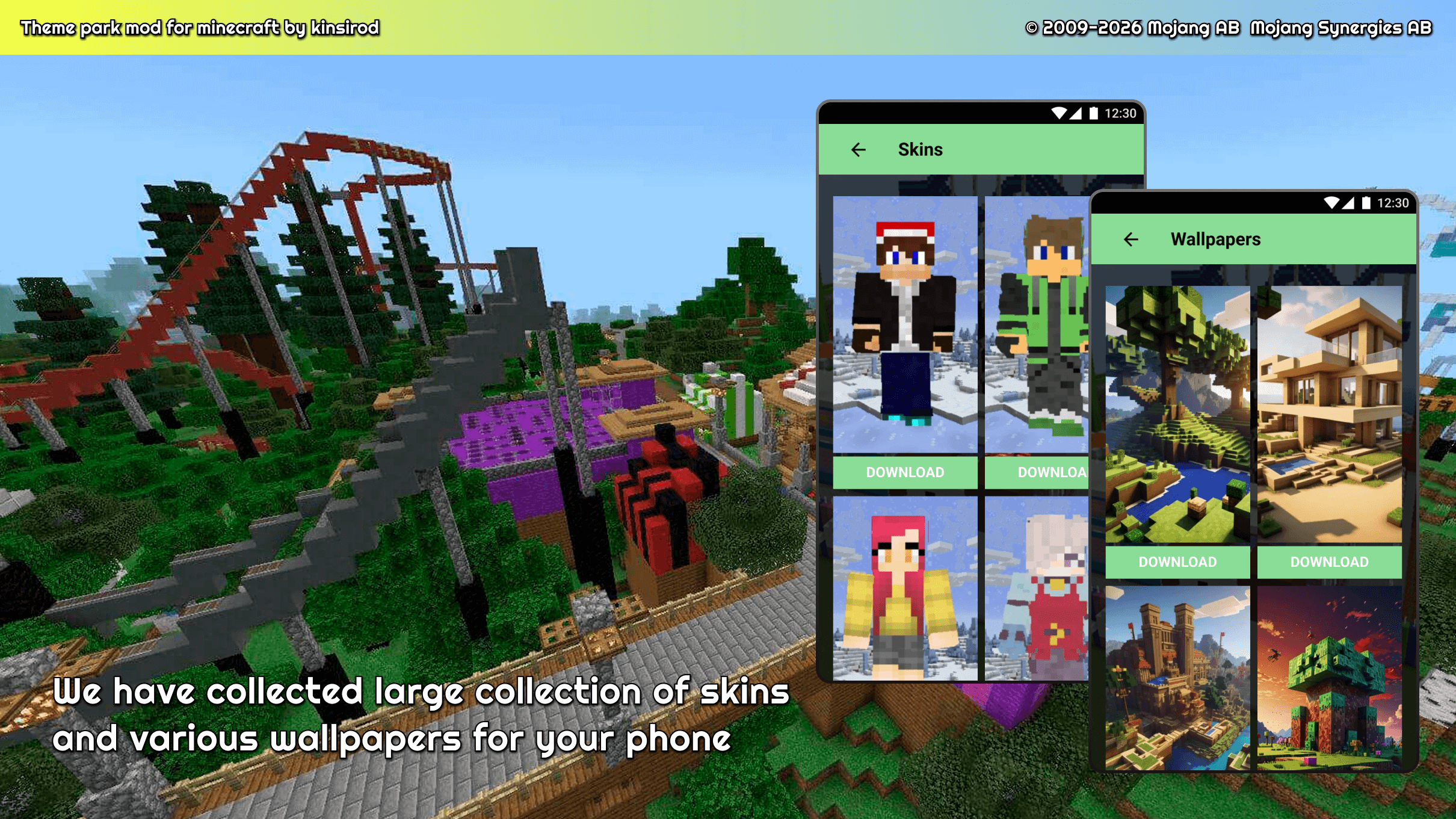 اسکرین شات 3 برنامه Amusement park for minecraft