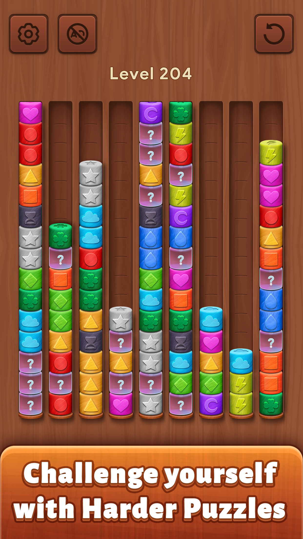 اسکرین شات 3 بازی Color sort: Wood Cylinder Saga