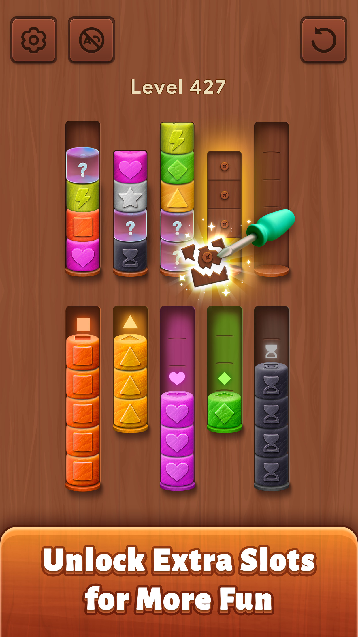 اسکرین شات 5 بازی Color sort: Wood Cylinder Saga