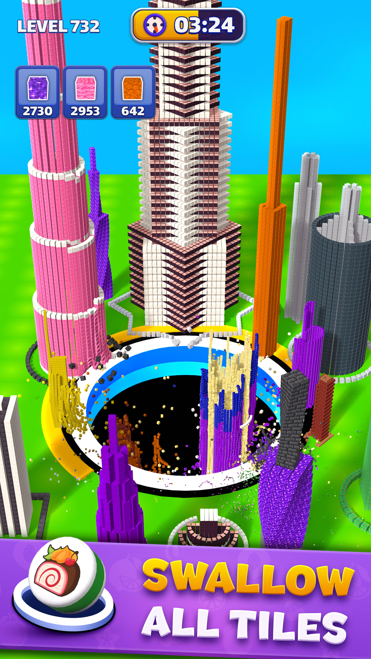 اسکرین شات 4 بازی Tiles in Hole: Black Hole