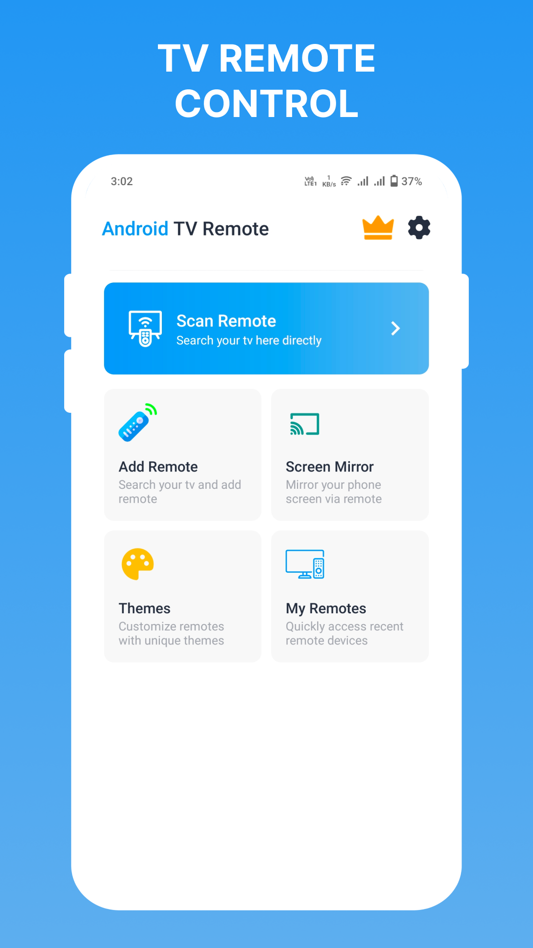 اسکرین شات 1 برنامه Remote Control for Android TV