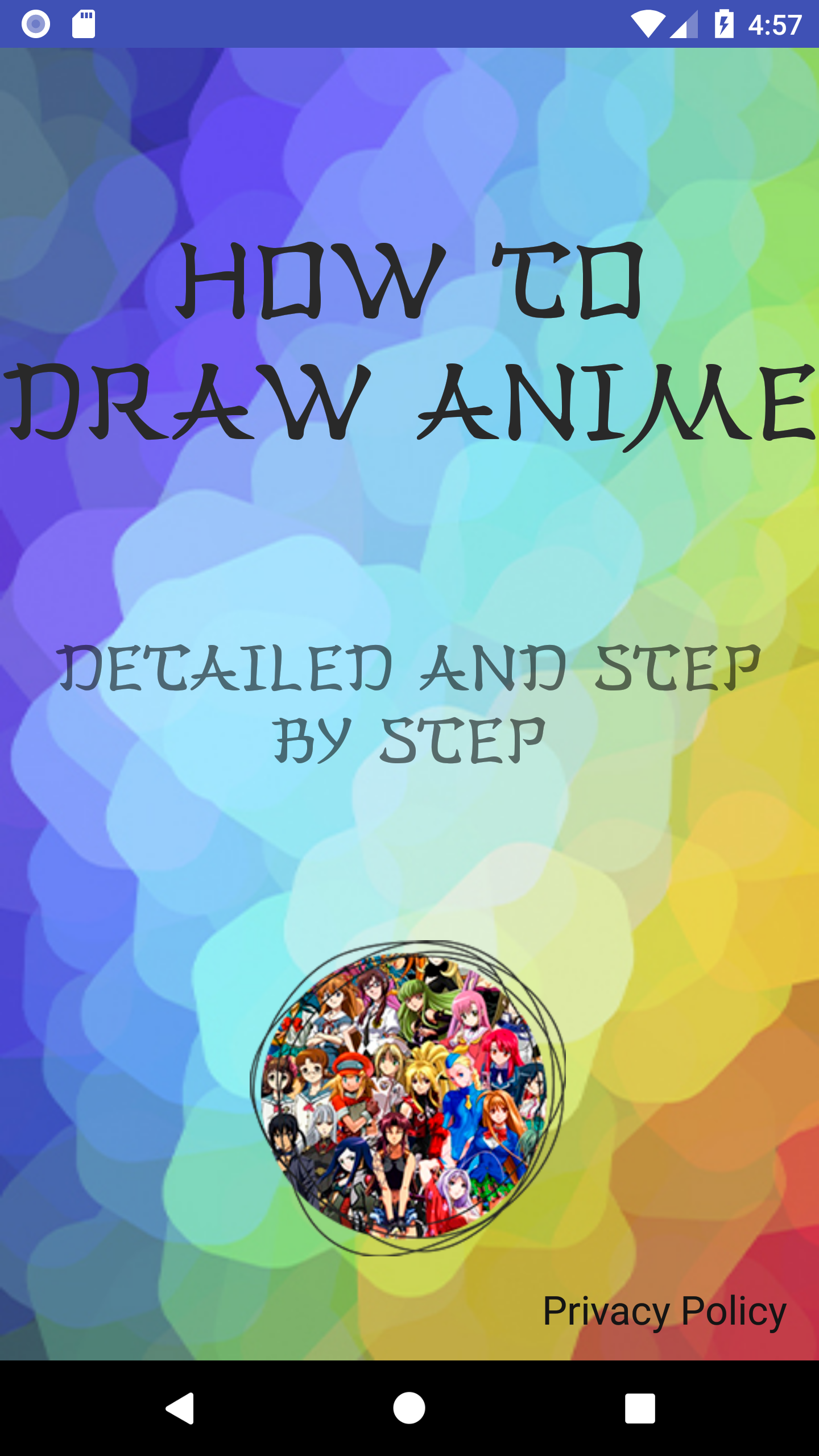 اسکرین شات 1 برنامه How to draw anime step by step