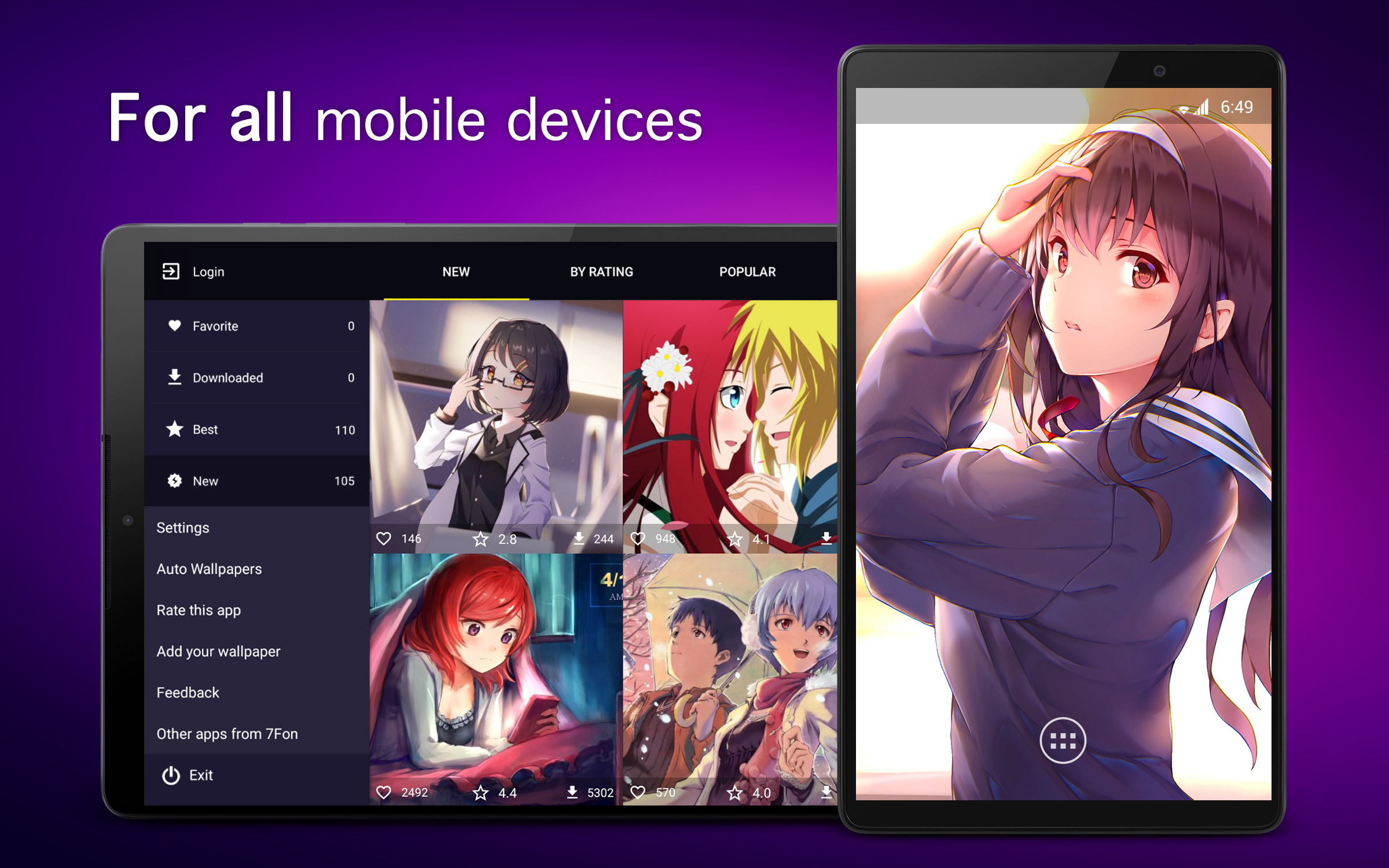 اسکرین شات 6 برنامه Anime Wallpapers 4K (Otaku)