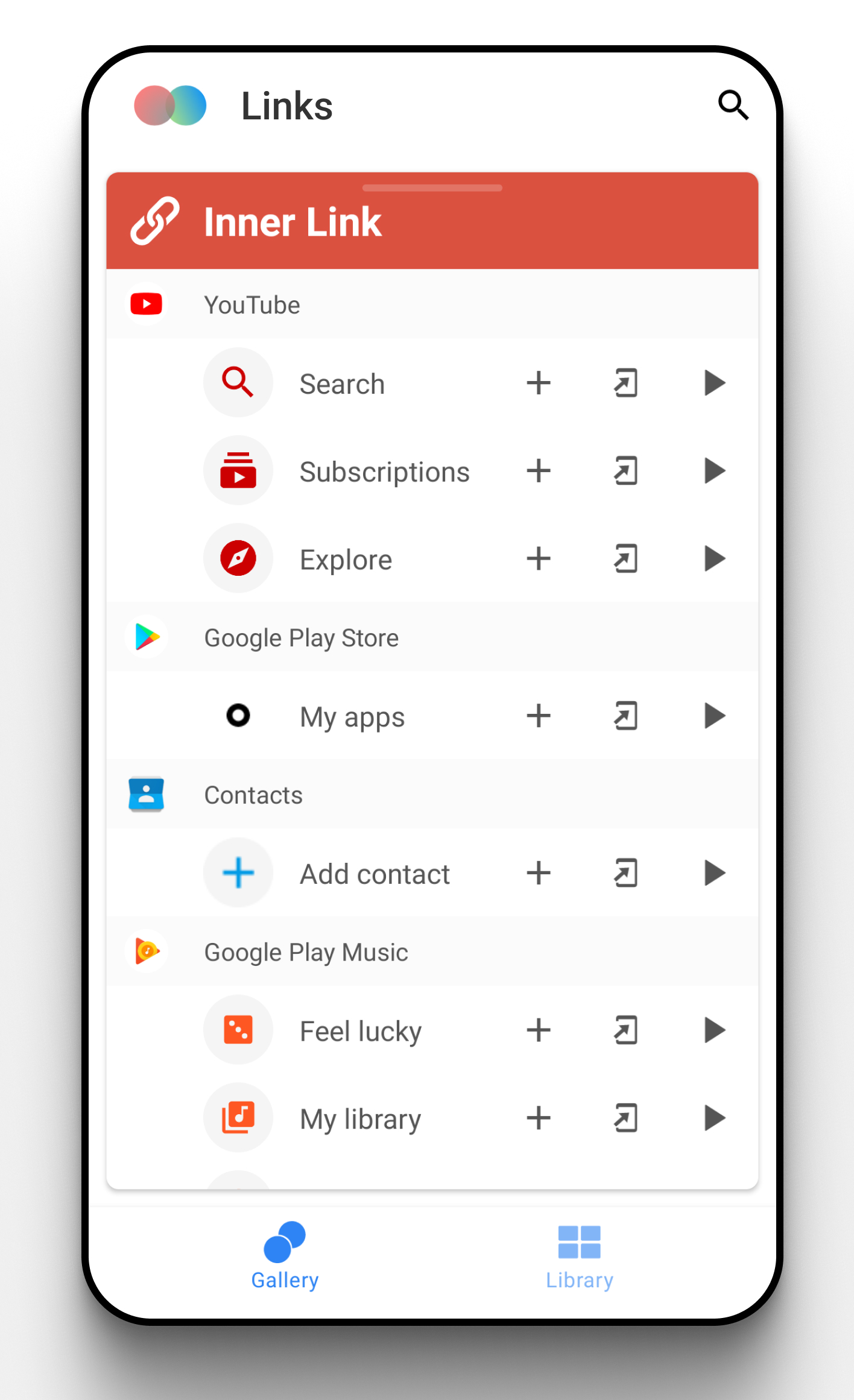 اسکرین شات 6 برنامه Links-Shortcut Manager