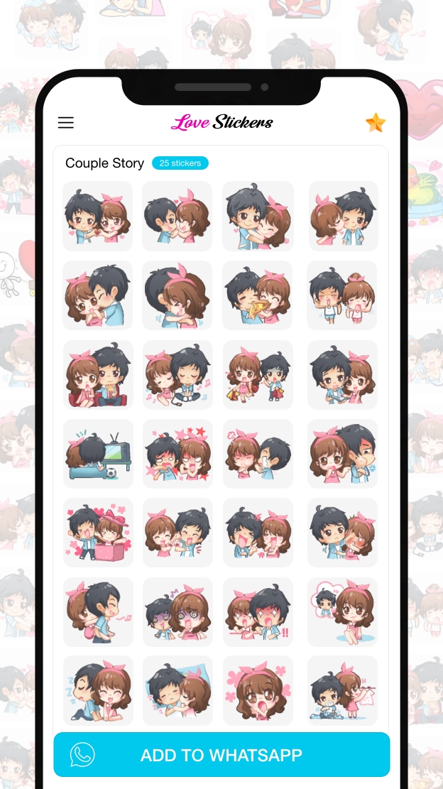 اسکرین شات 5 برنامه Love Stickers for Whatsapp