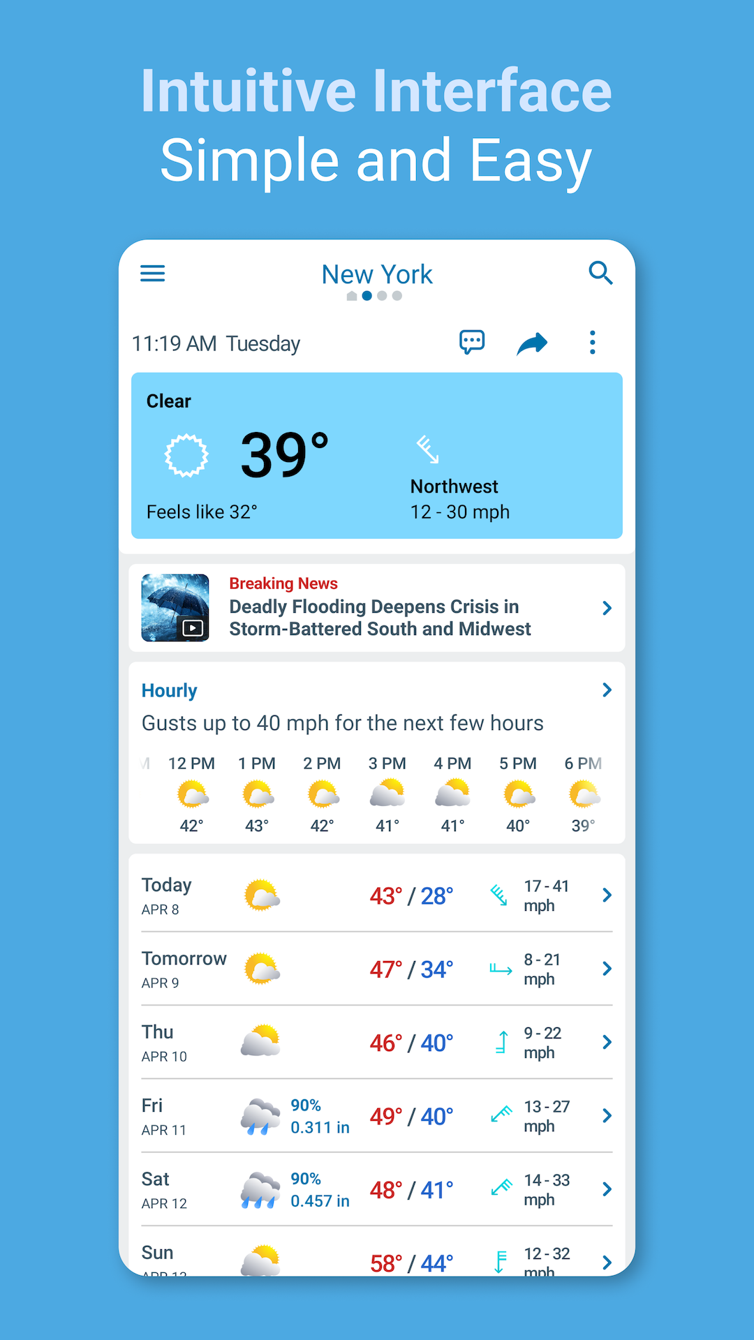 اسکرین شات 2 برنامه Weather Radar - Meteored News