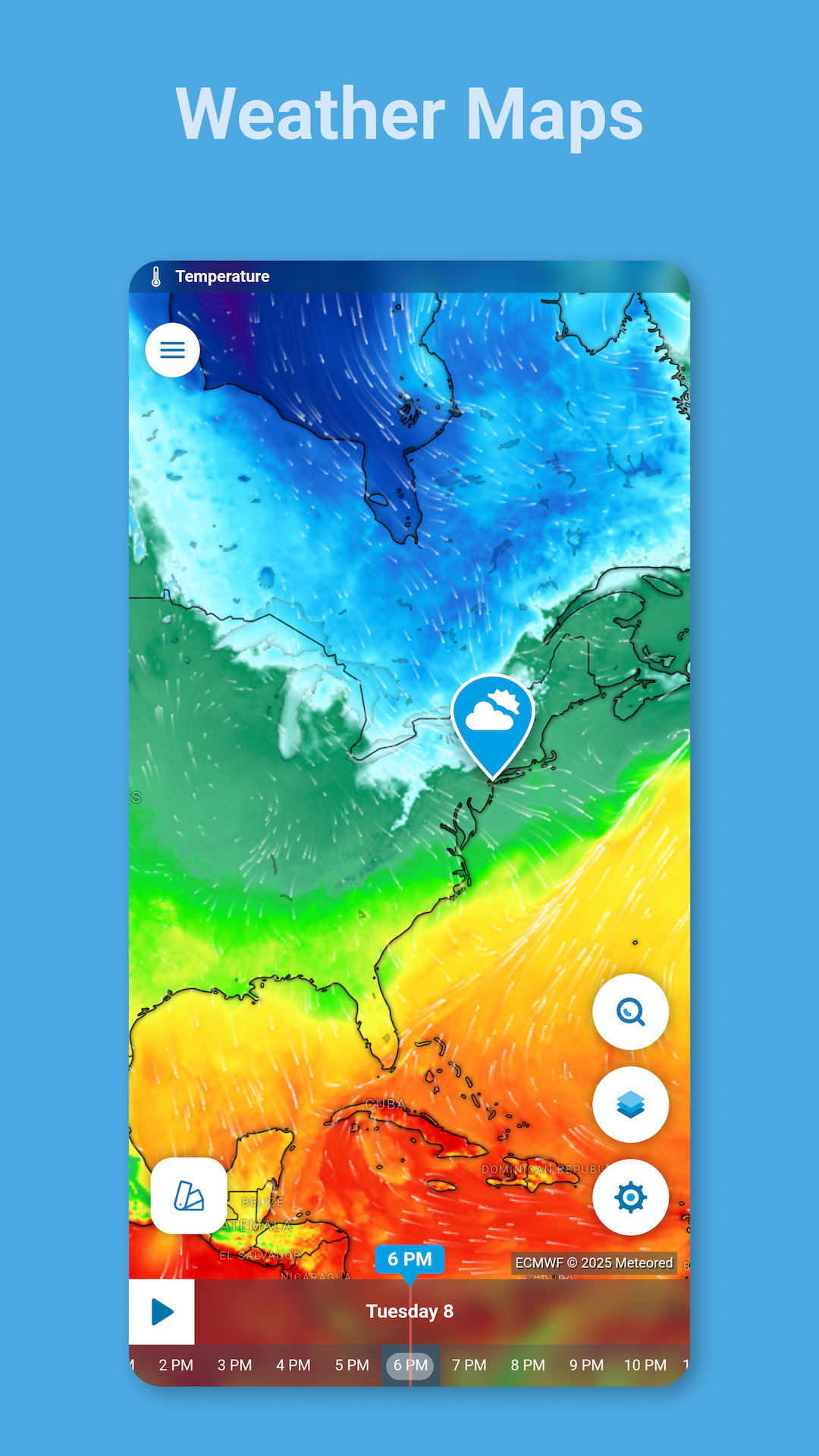 اسکرین شات 3 برنامه Weather Radar - Meteored News