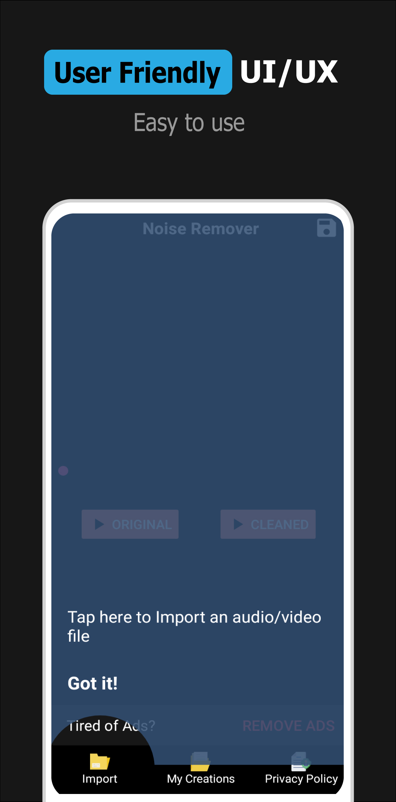 اسکرین شات 3 برنامه AI Noise Remover - Audio Video