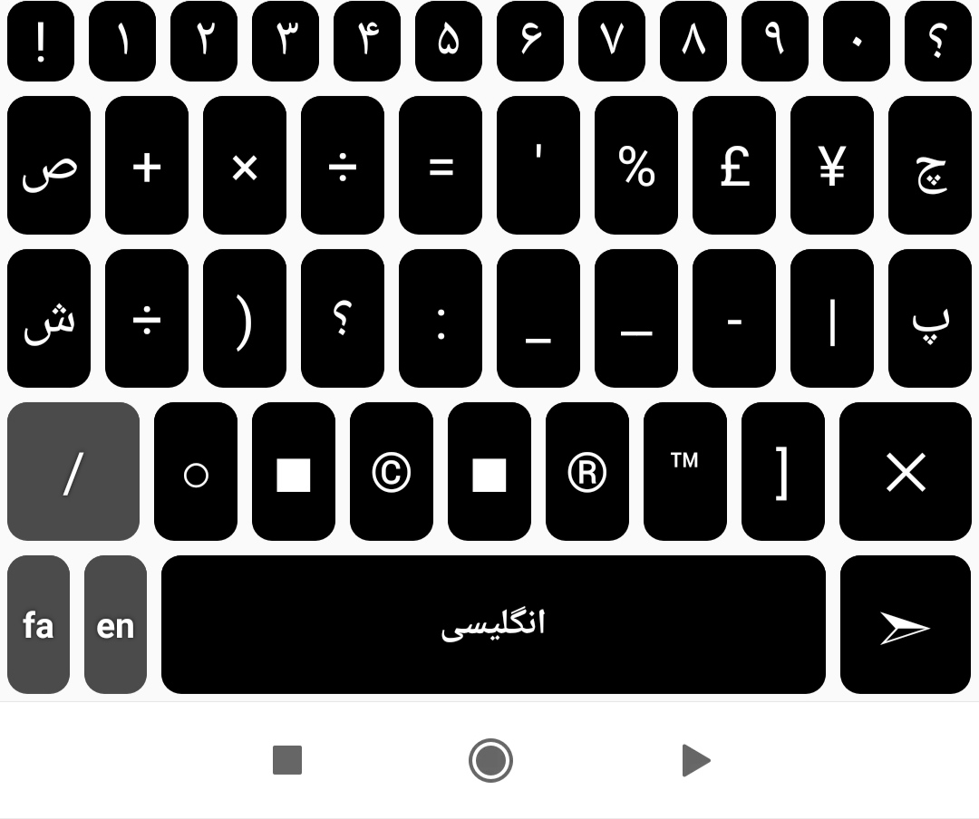 اسکرین شات 1 برنامه کیبورد فارسی