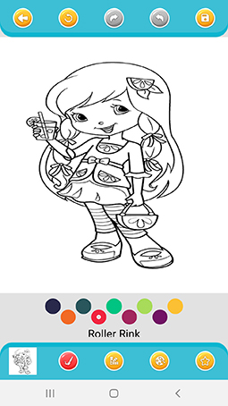 اسکرین شات 3 بازی بازی رنگ امیزی دختر توت فرنگی