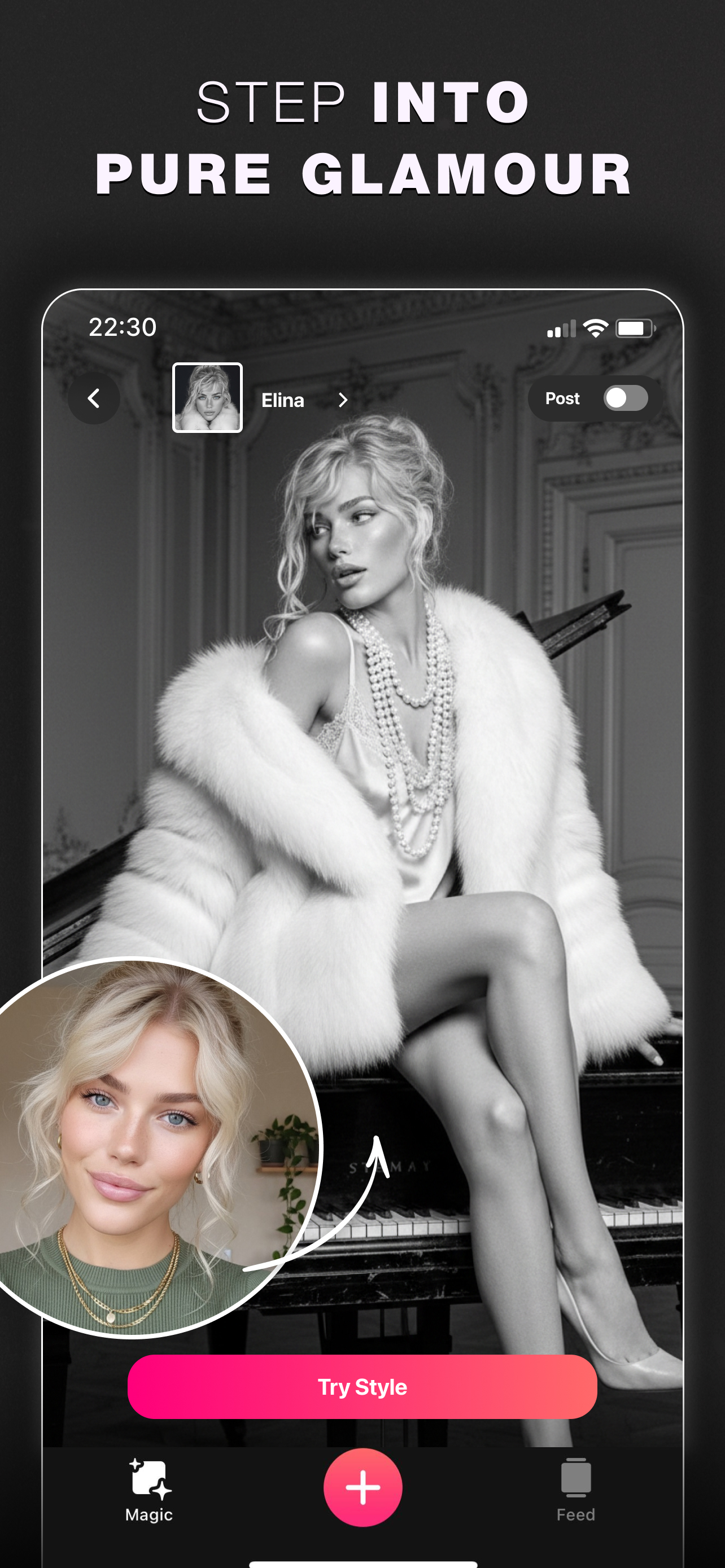 اسکرین شات 1 برنامه Glam AI: Video & Photo Editor