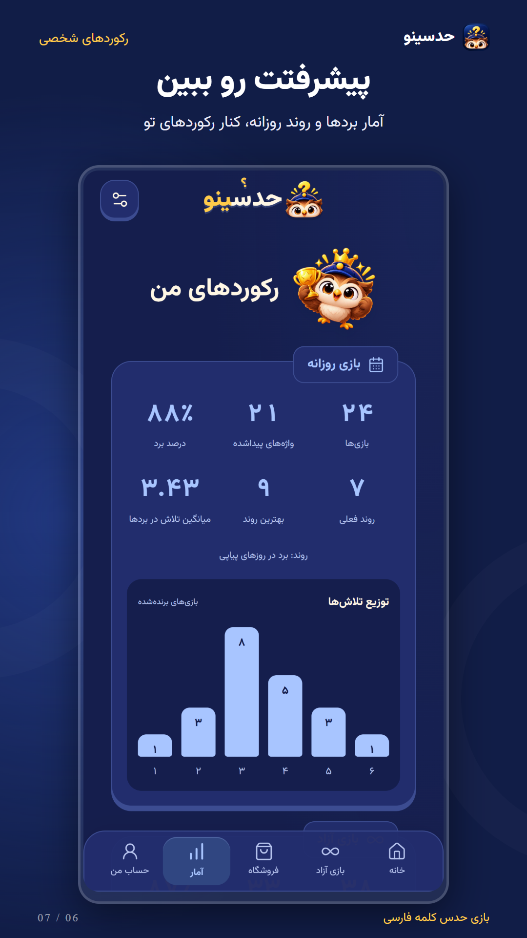 اسکرین شات 6 بازی حدسینو: حدس کلمه
