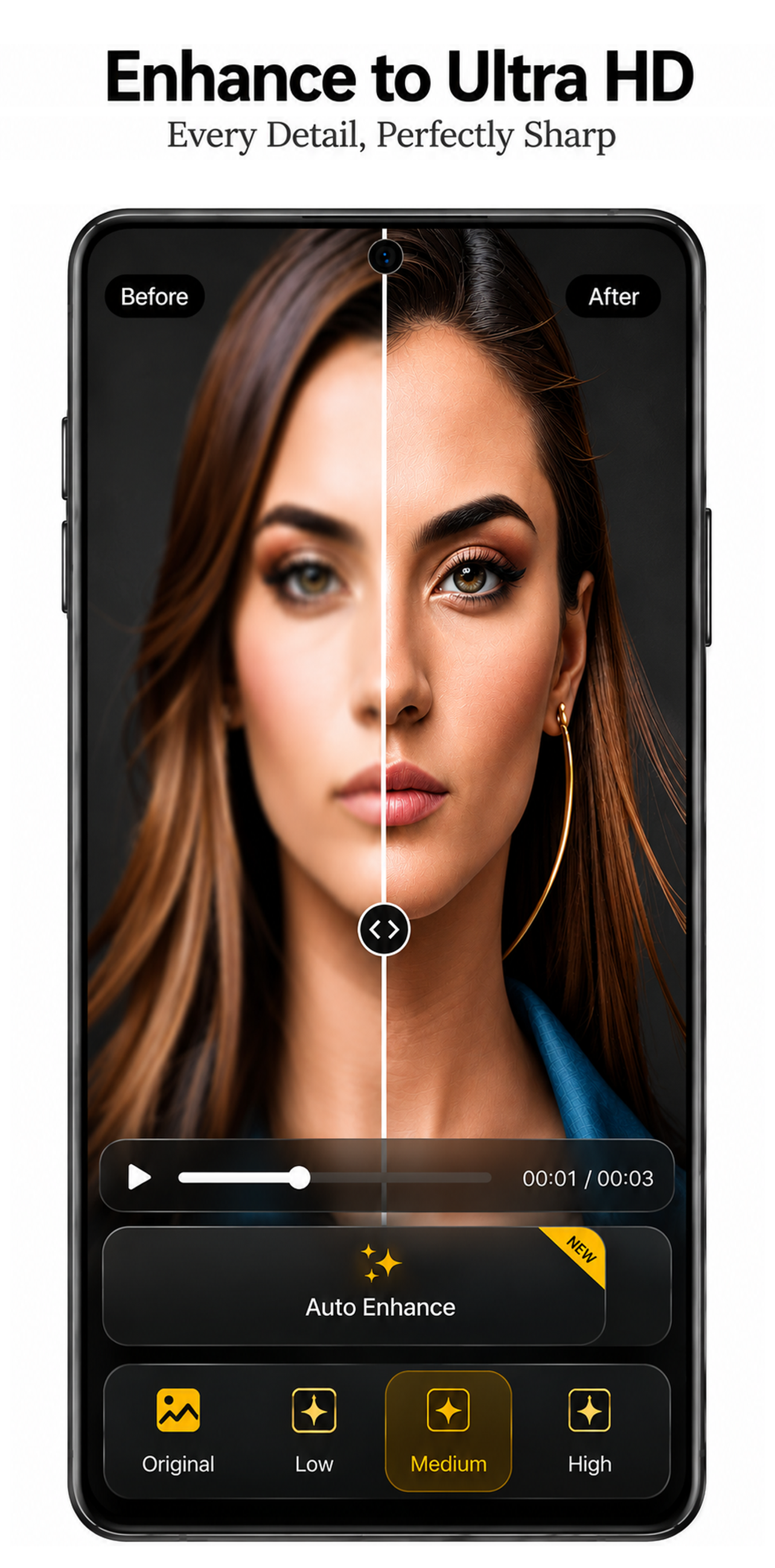 اسکرین شات 2 برنامه AI Video Enhancer - Upscaler