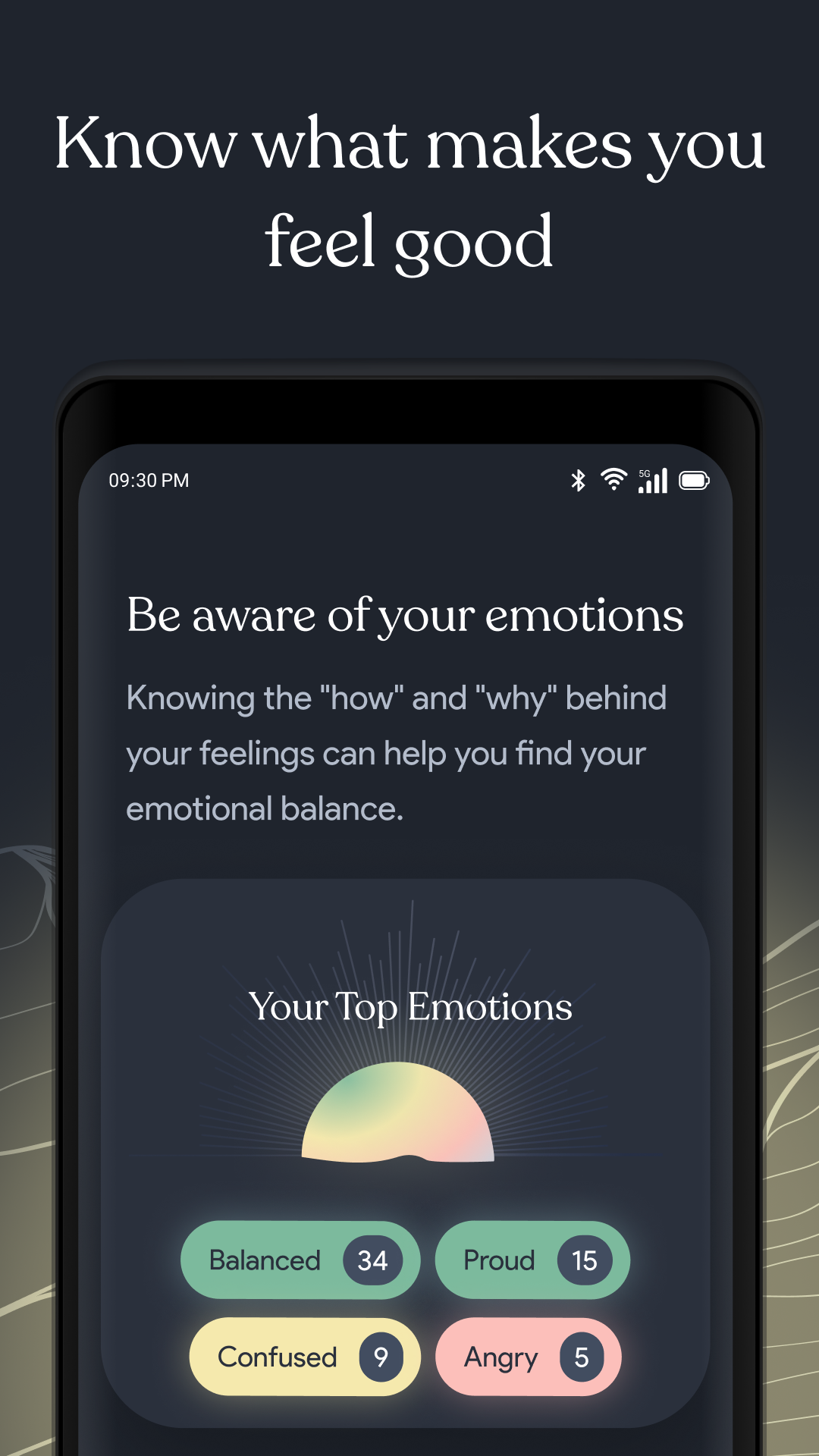 اسکرین شات 4 برنامه Moodlight - Daily Mood Tracker