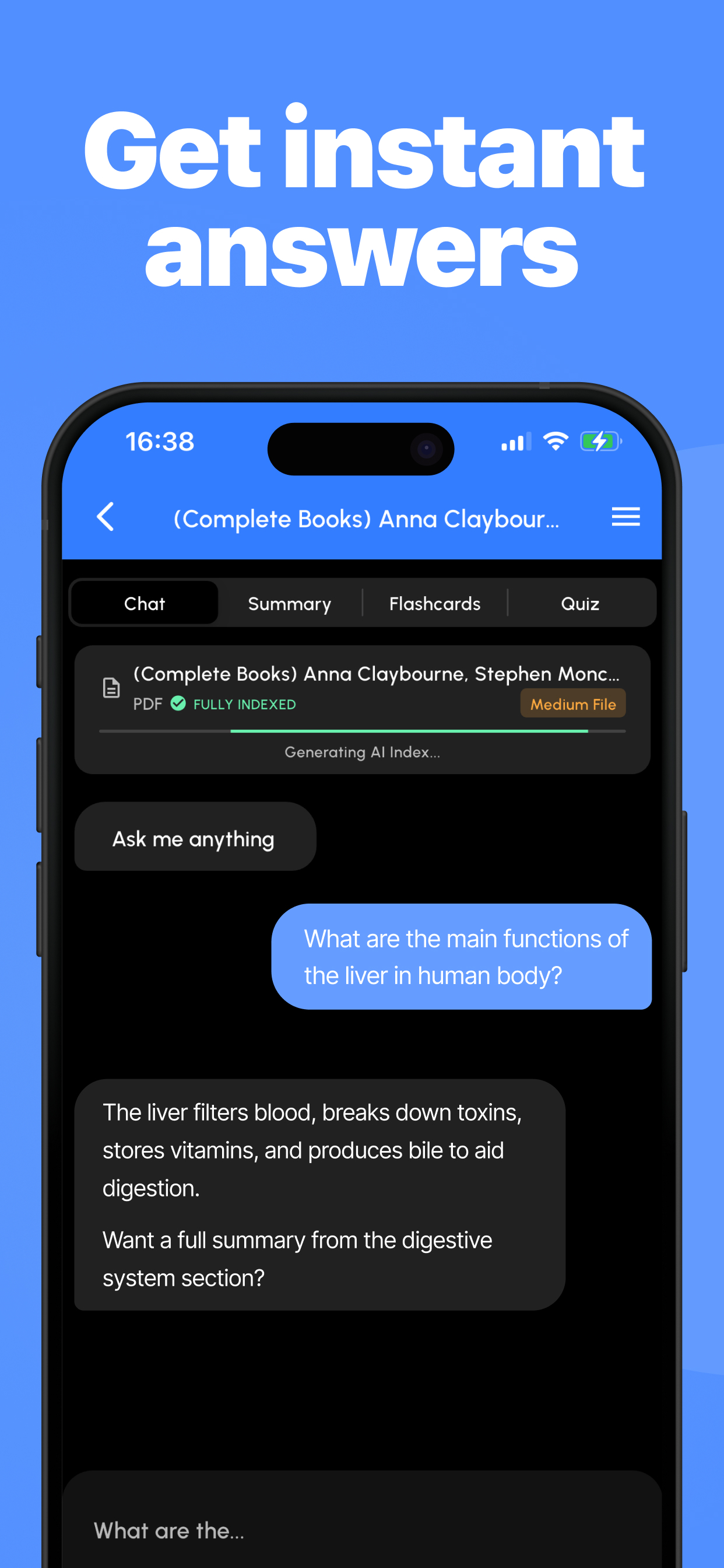 اسکرین شات 3 برنامه ChatPDF: AI Chat & PDF Summary
