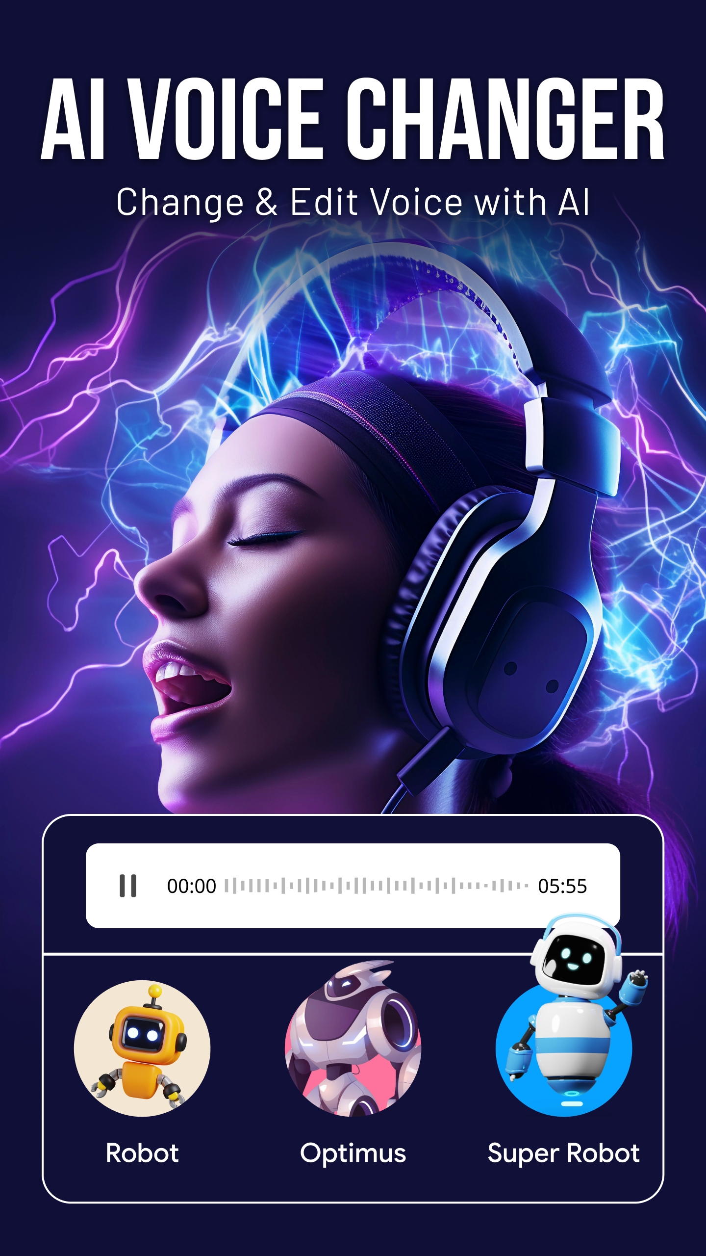 اسکرین شات 2 برنامه Voice Changer & Voice Effects