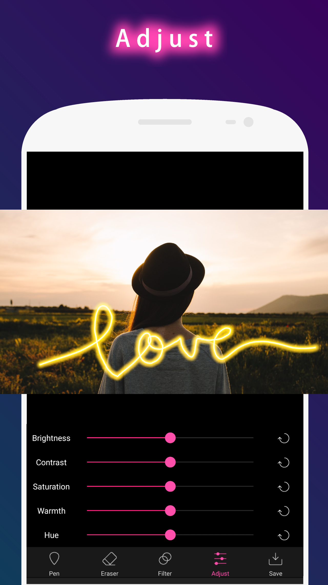 اسکرین شات 5 برنامه Neon Effect Brush : draw glow