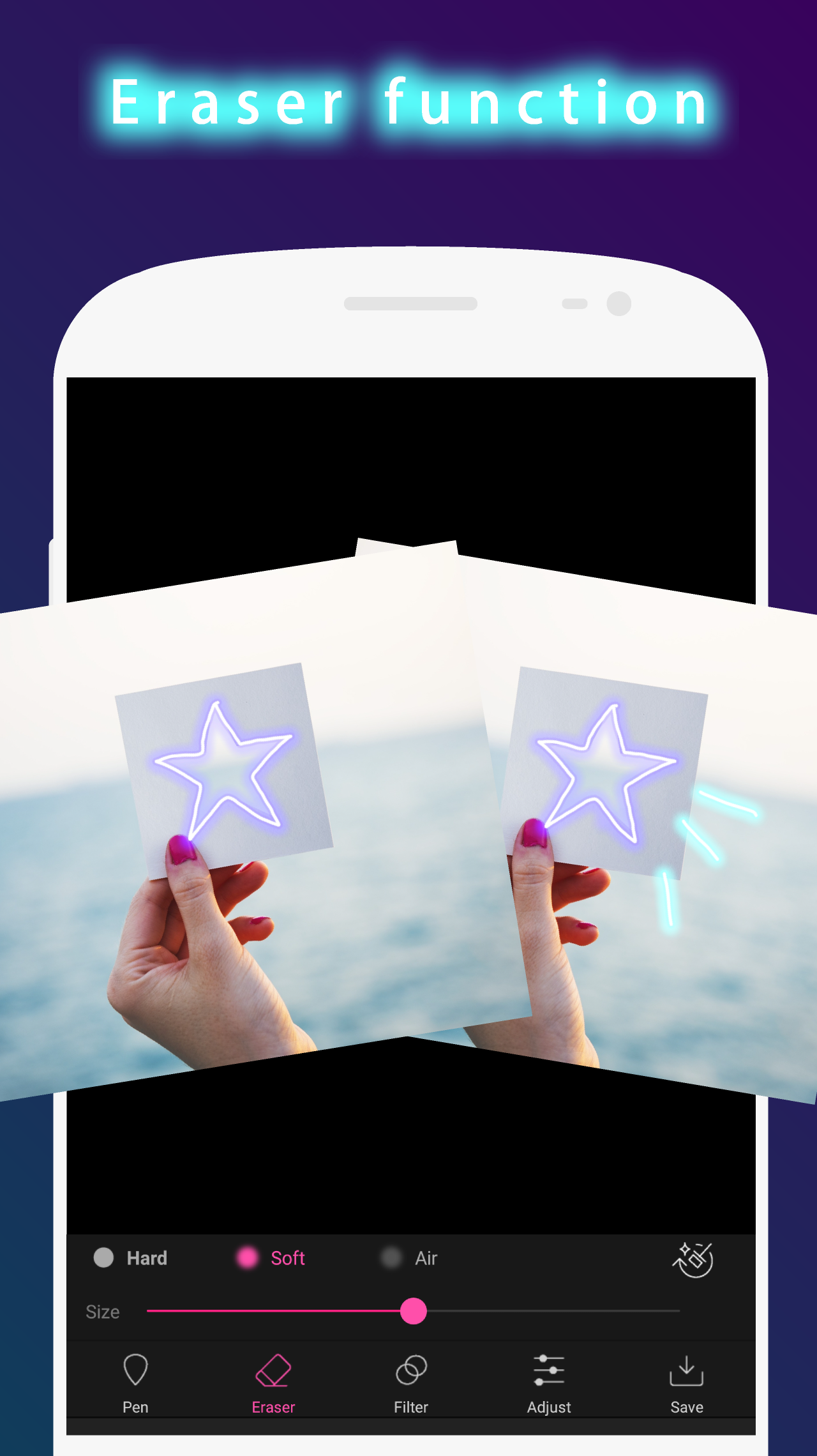 اسکرین شات 2 برنامه Neon Effect Brush : draw glow