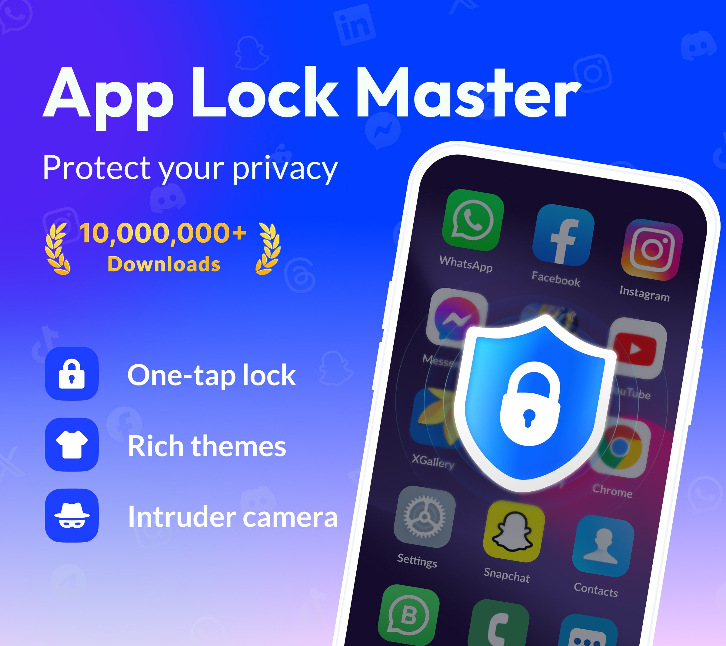 اسکرین شات 1 برنامه Applock - Lock Apps, Password
