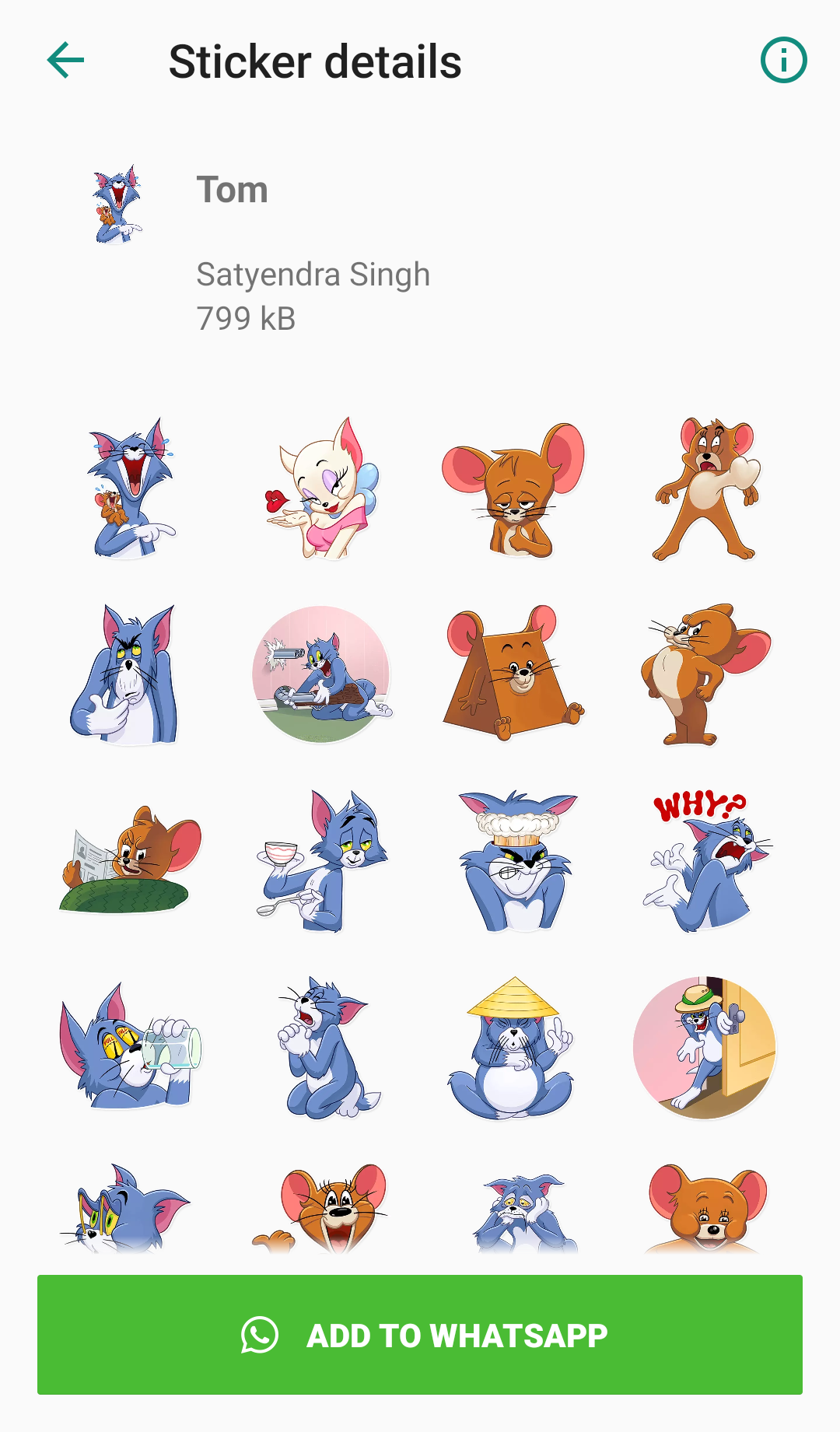اسکرین شات 5 برنامه Cartoon Stickers for Whatsapp
