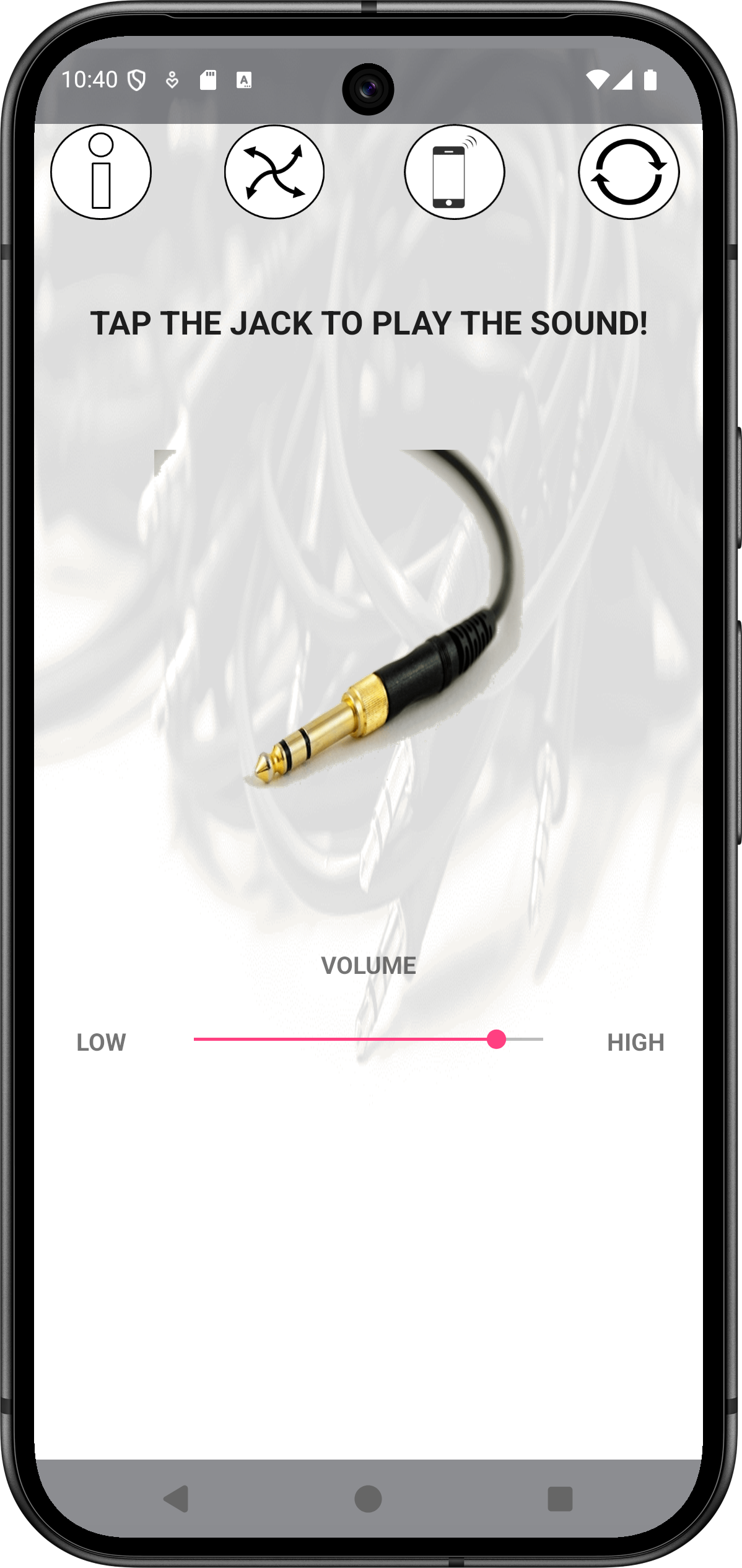 اسکرین شات 1 برنامه Audio Jack Sounds