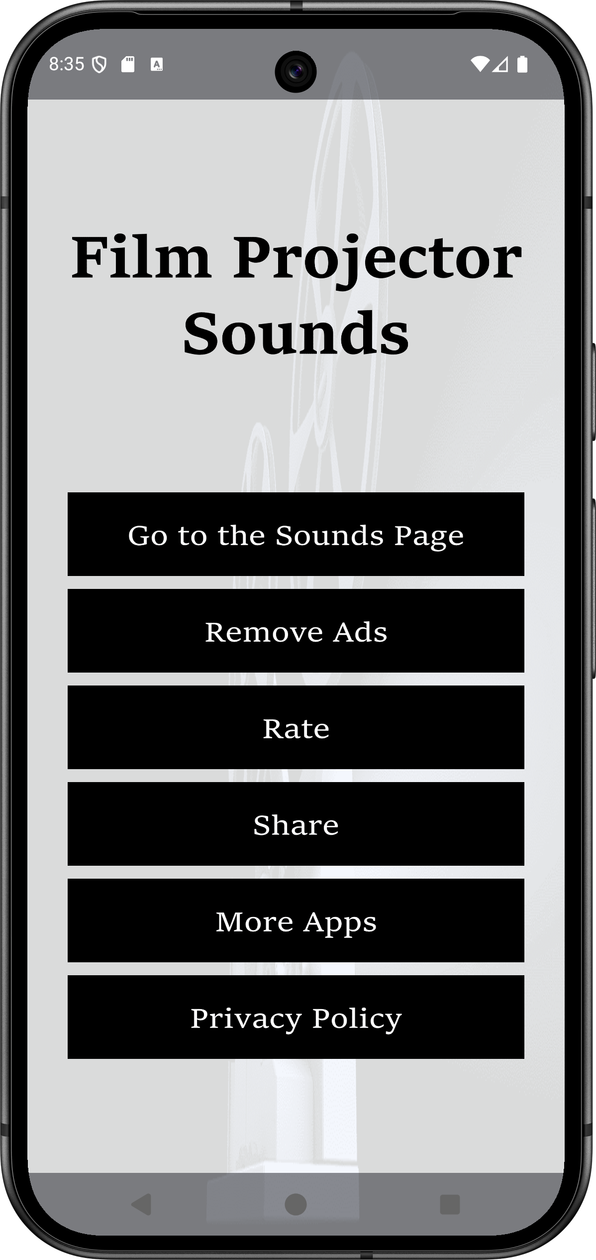 اسکرین شات 5 برنامه Film Projector Sounds