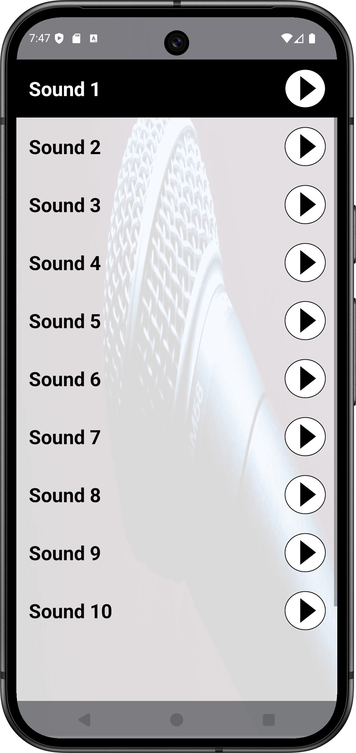 اسکرین شات 3 برنامه Microphone Tap Sounds