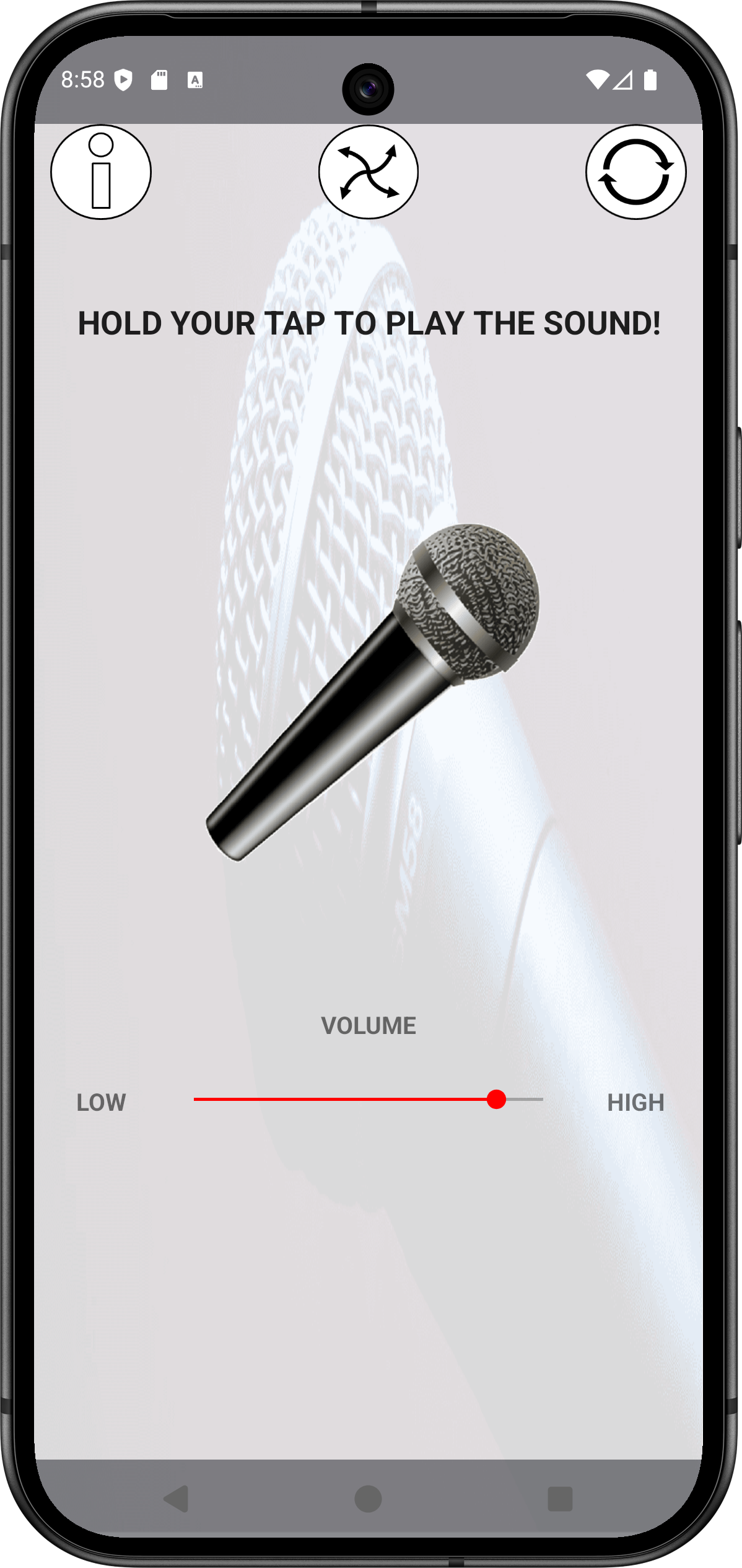 اسکرین شات 1 برنامه Microphone Tap Sounds