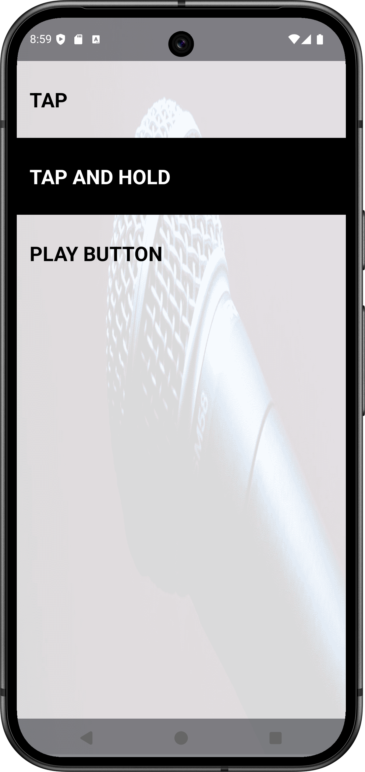 اسکرین شات 2 برنامه Microphone Tap Sounds