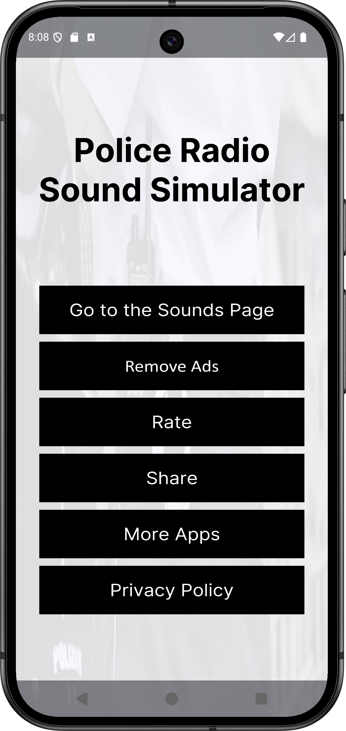اسکرین شات 5 برنامه Police Radio Sound Simulator