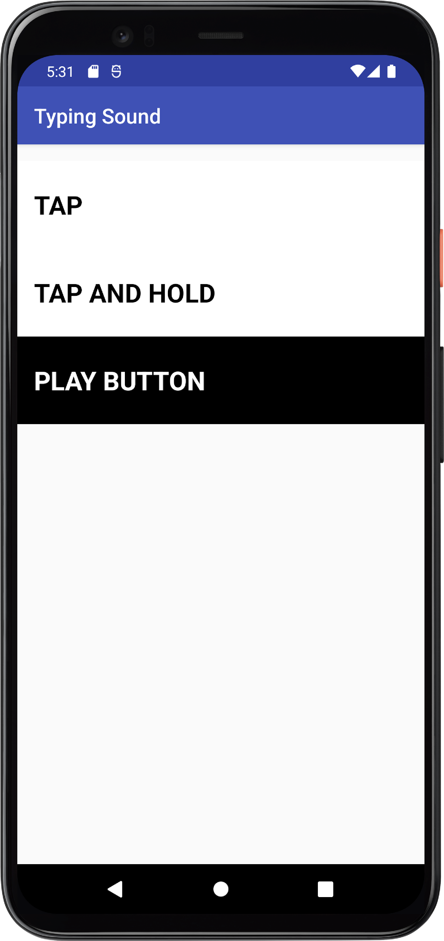 اسکرین شات 3 برنامه Typing Sound