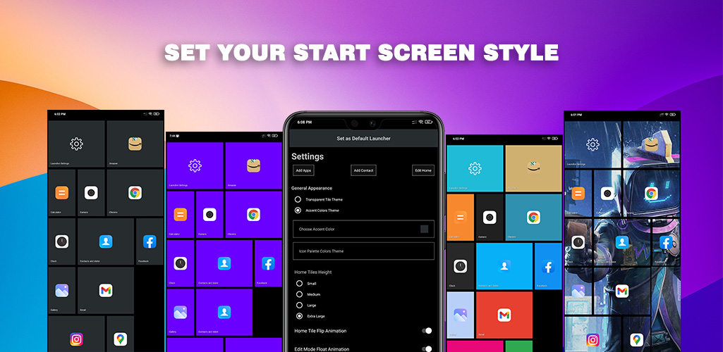 اسکرین شات 1 برنامه Win 10 Metro xLauncher