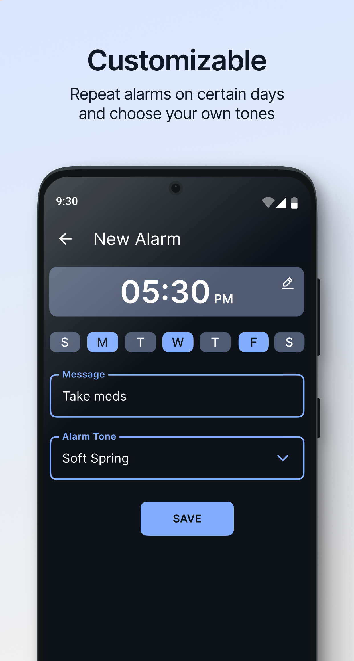 اسکرین شات 3 برنامه Simple Alarm Clock