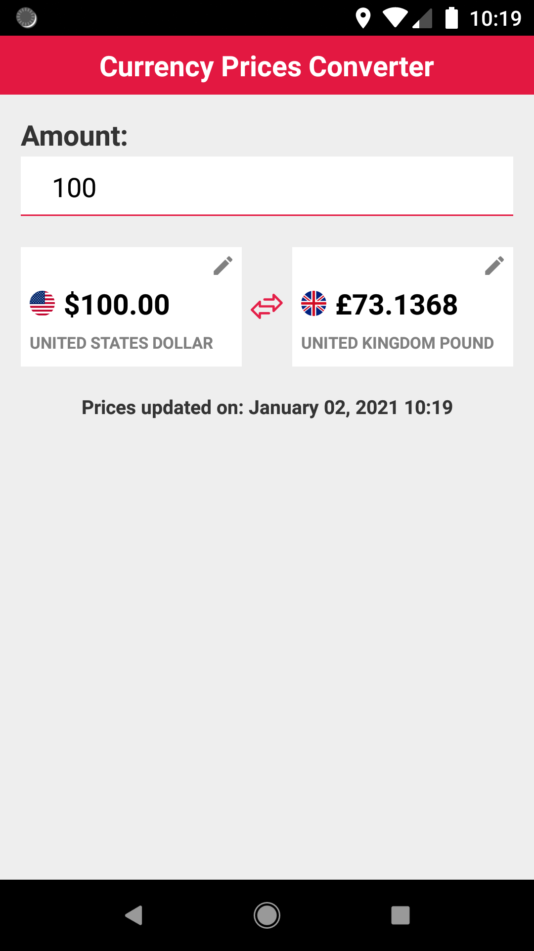 اسکرین شات 2 برنامه Currency Prices Converter