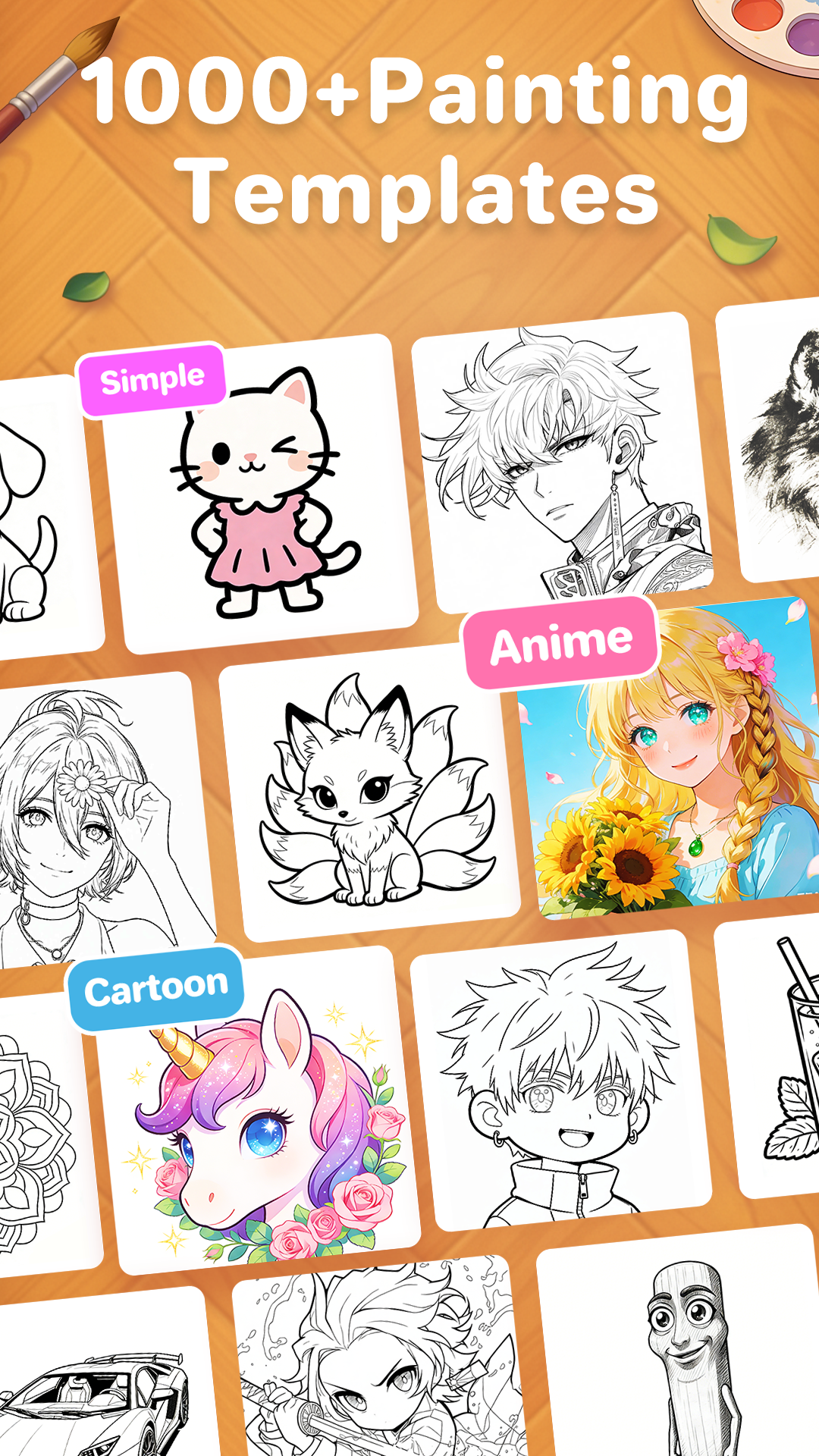 اسکرین شات 3 برنامه AR Draw: Trace to Sketch Anime