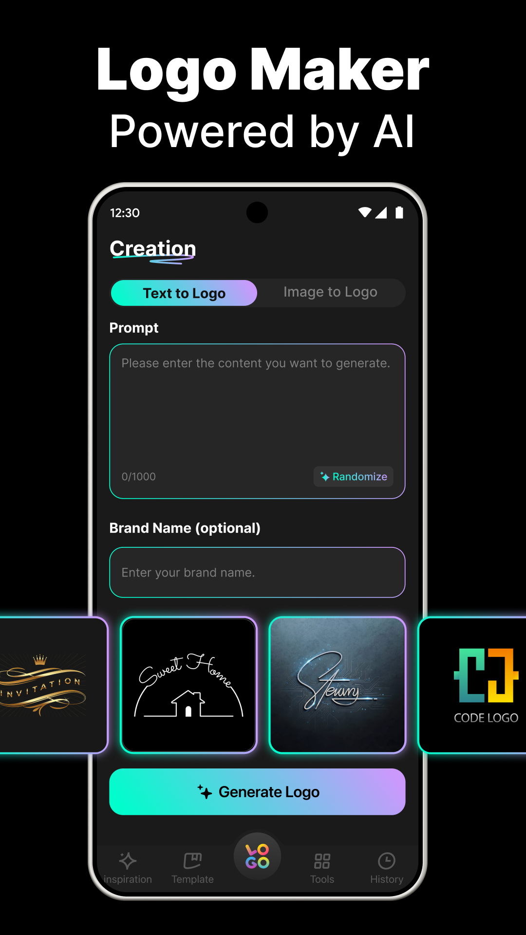 اسکرین شات 5 برنامه Logo Maker - AI Art Design