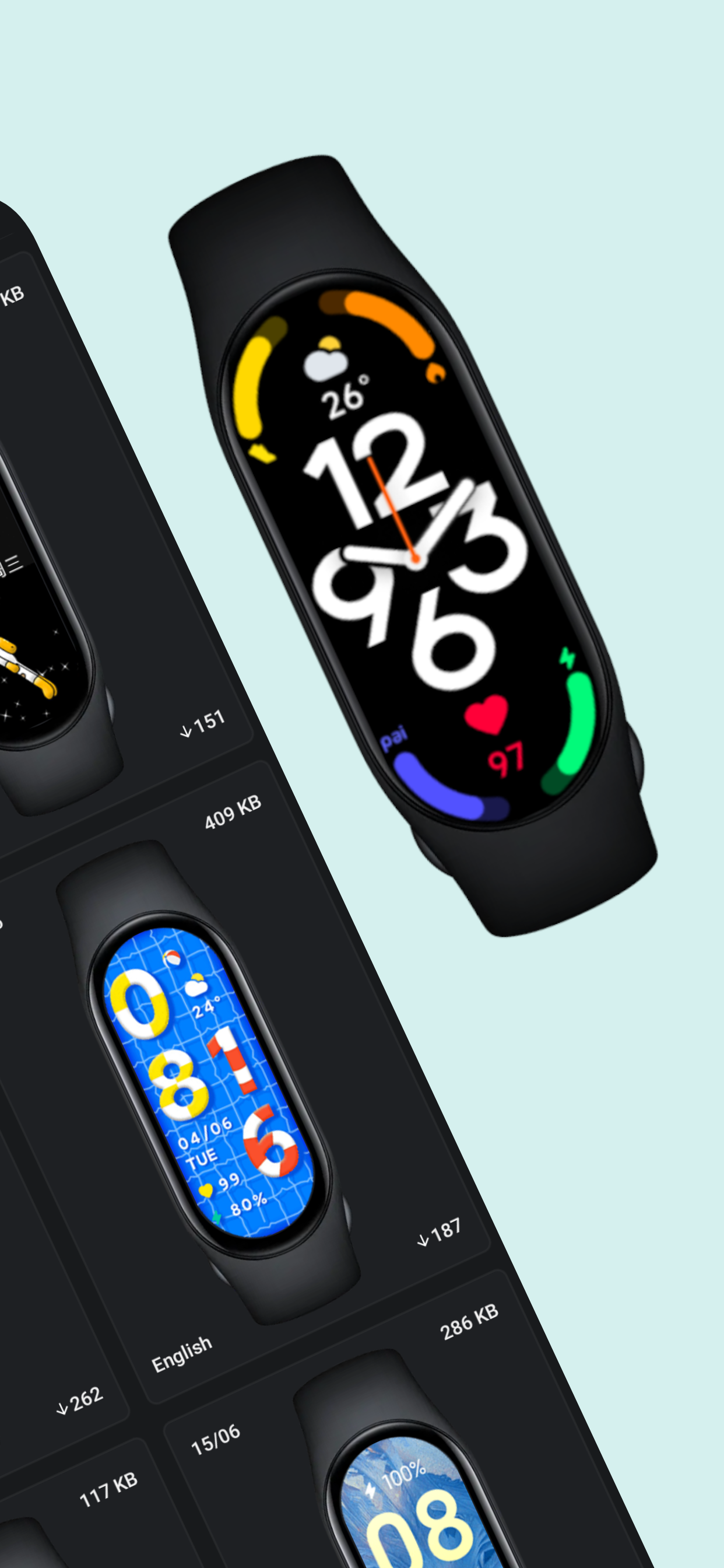 اسکرین شات 2 برنامه Mi Band 7 Watch Faces