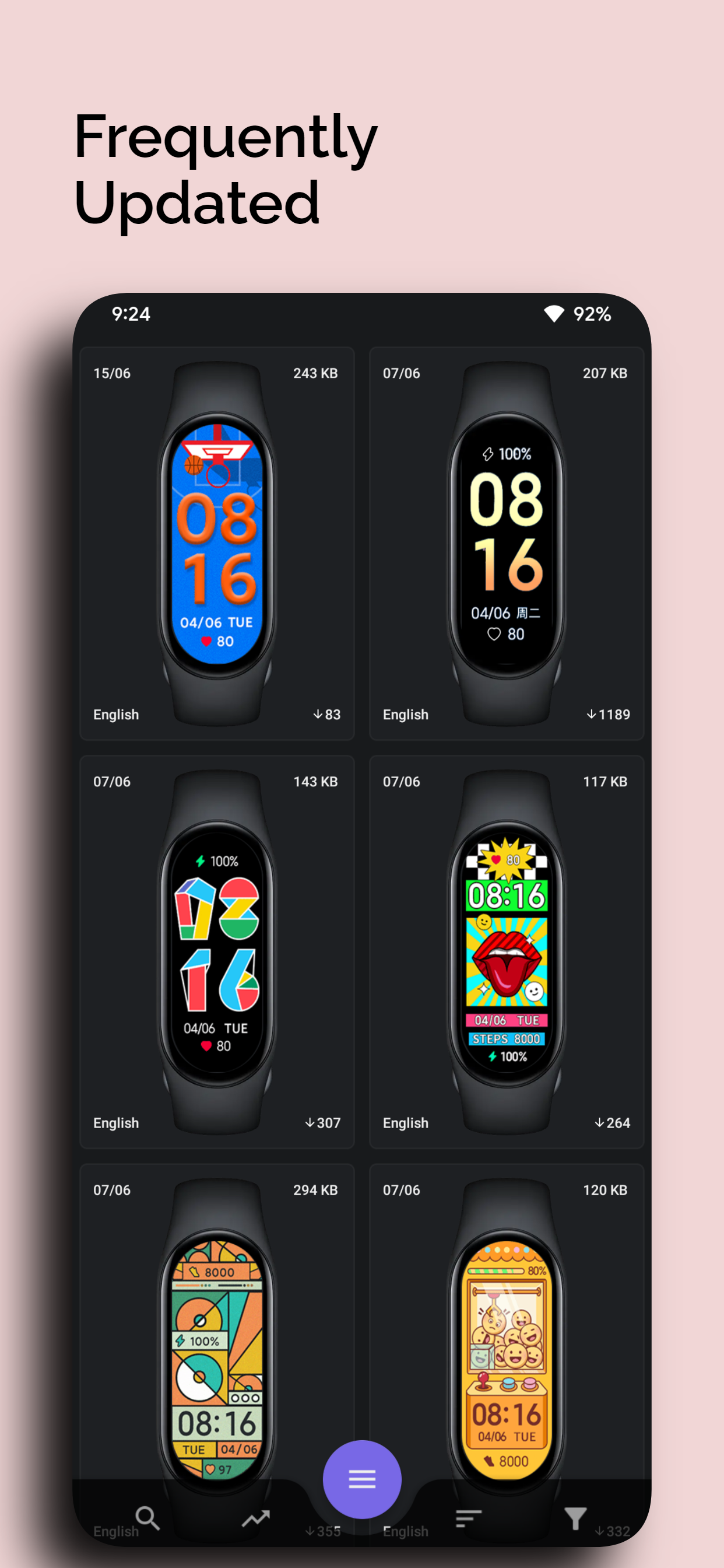 اسکرین شات 4 برنامه Mi Band 7 Watch Faces